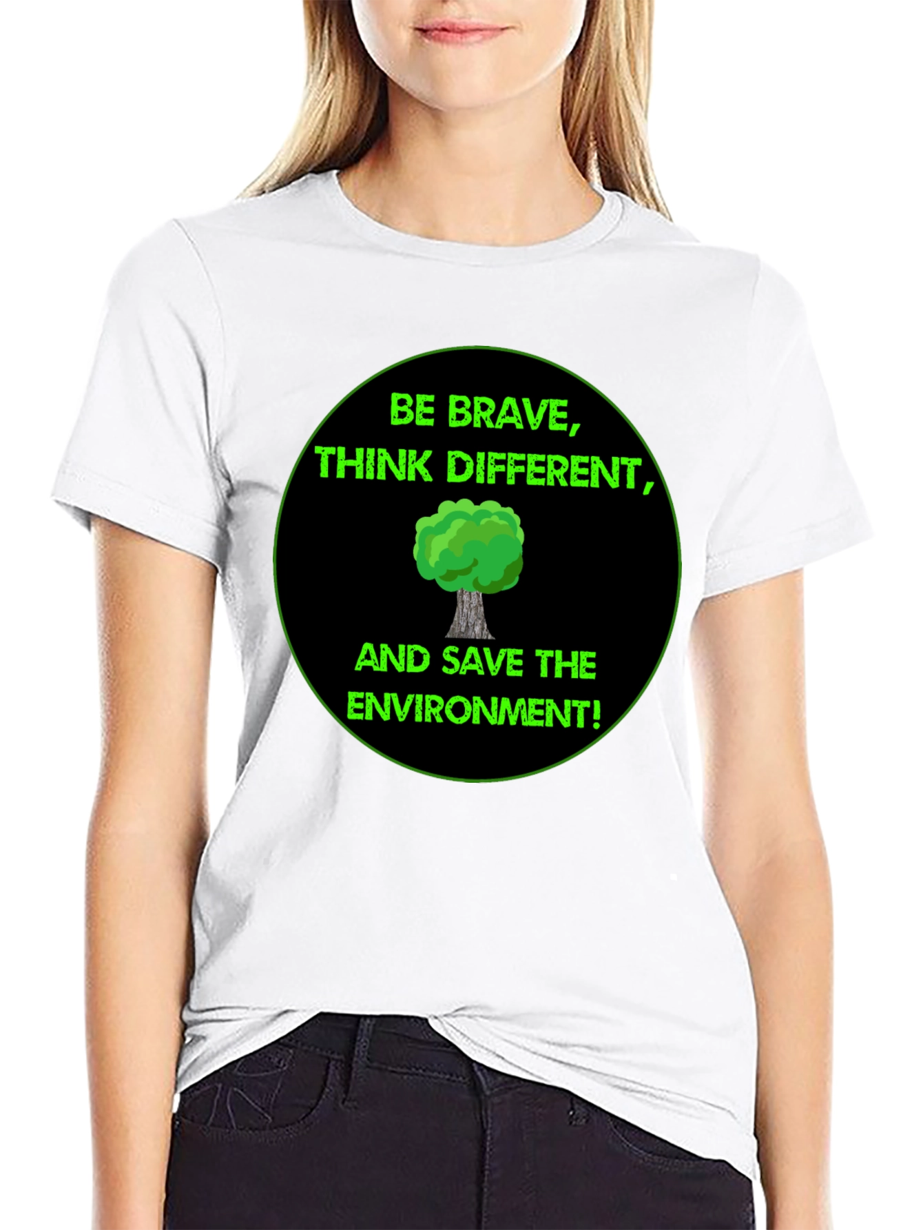 Eco-Friendly Graphic Tee - Be Brave Save the Environment!