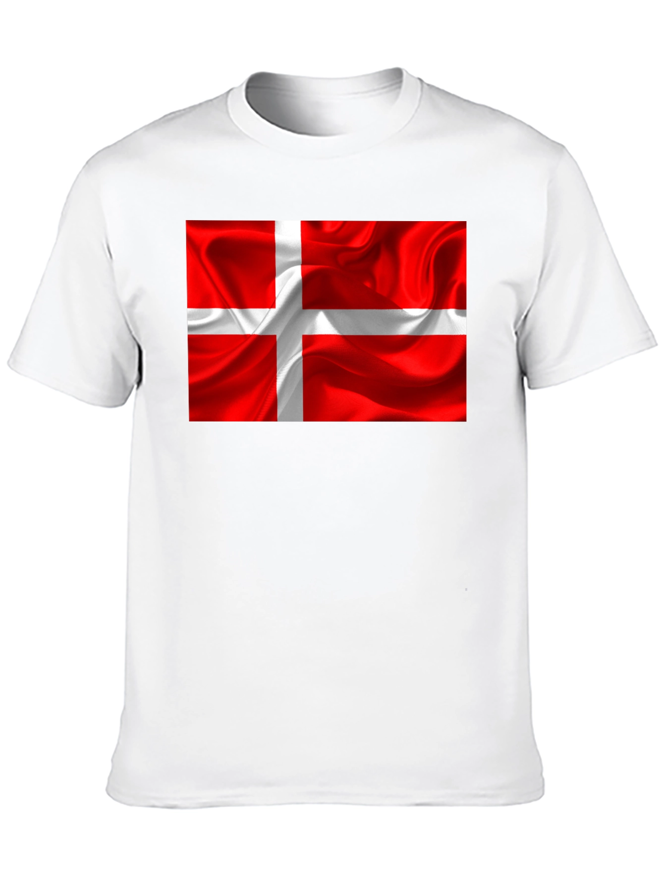 Denmark Flag T-Shirt - Black Cotton Tee