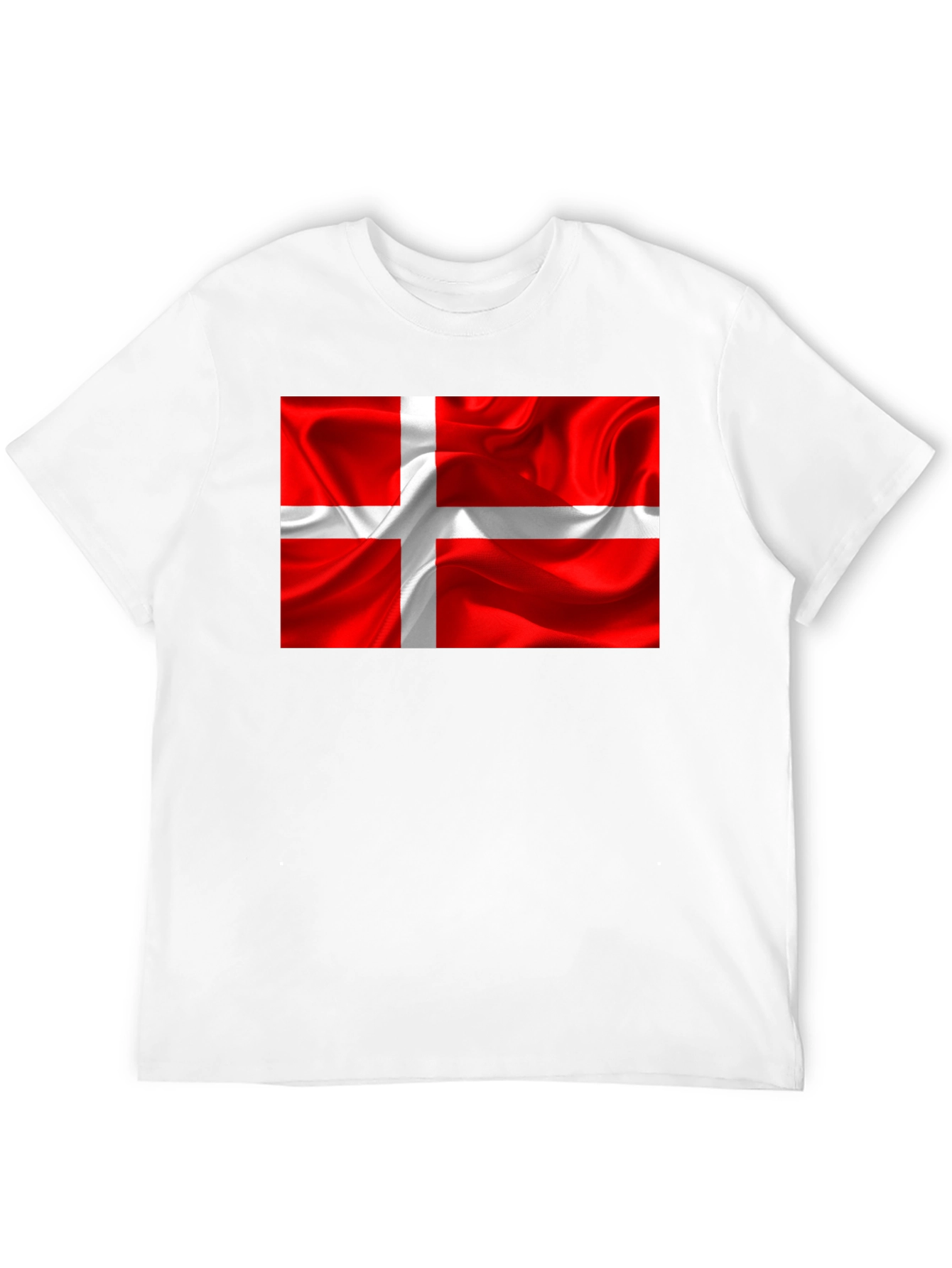 Denmark Flag T-Shirt - Black Cotton Tee