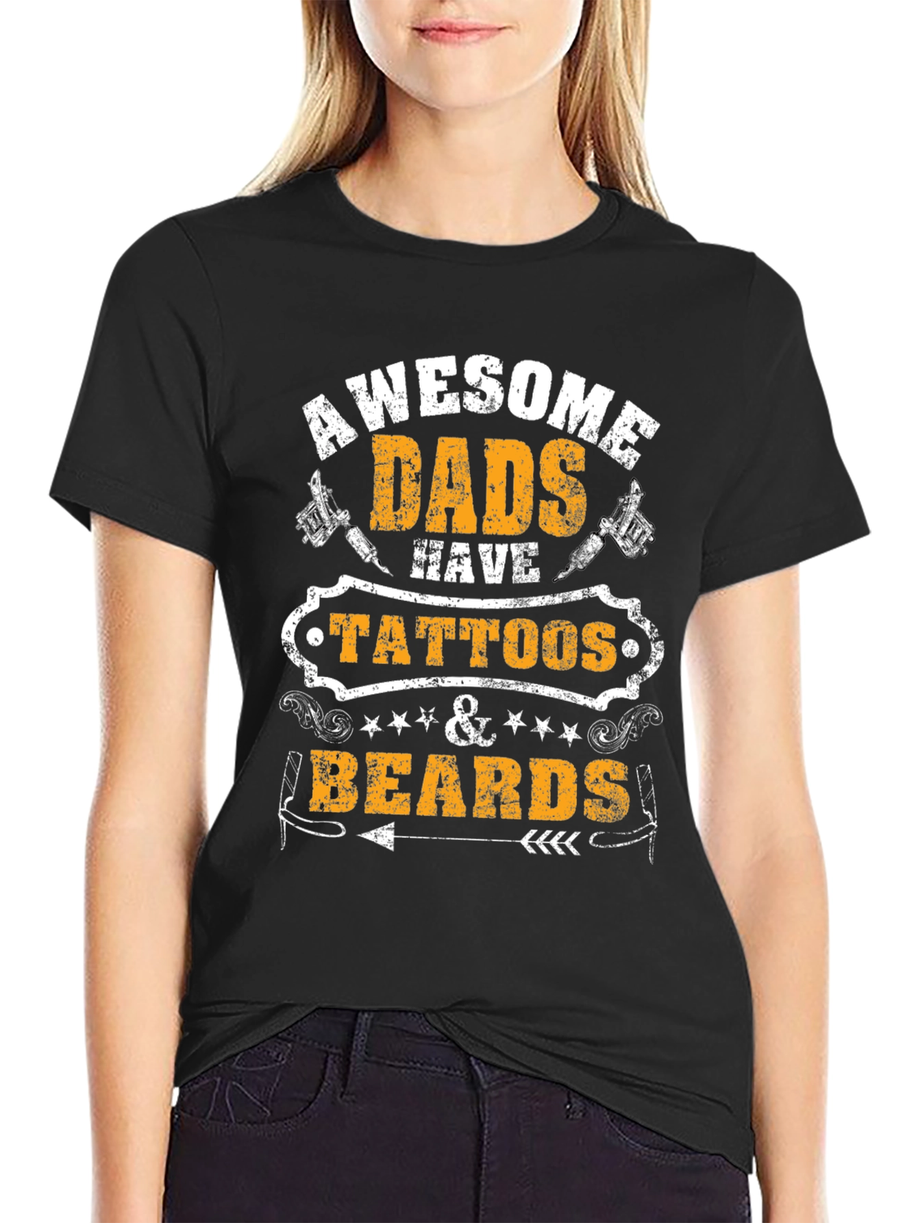 Awesome Dads Tattoos & Beards T-Shirt