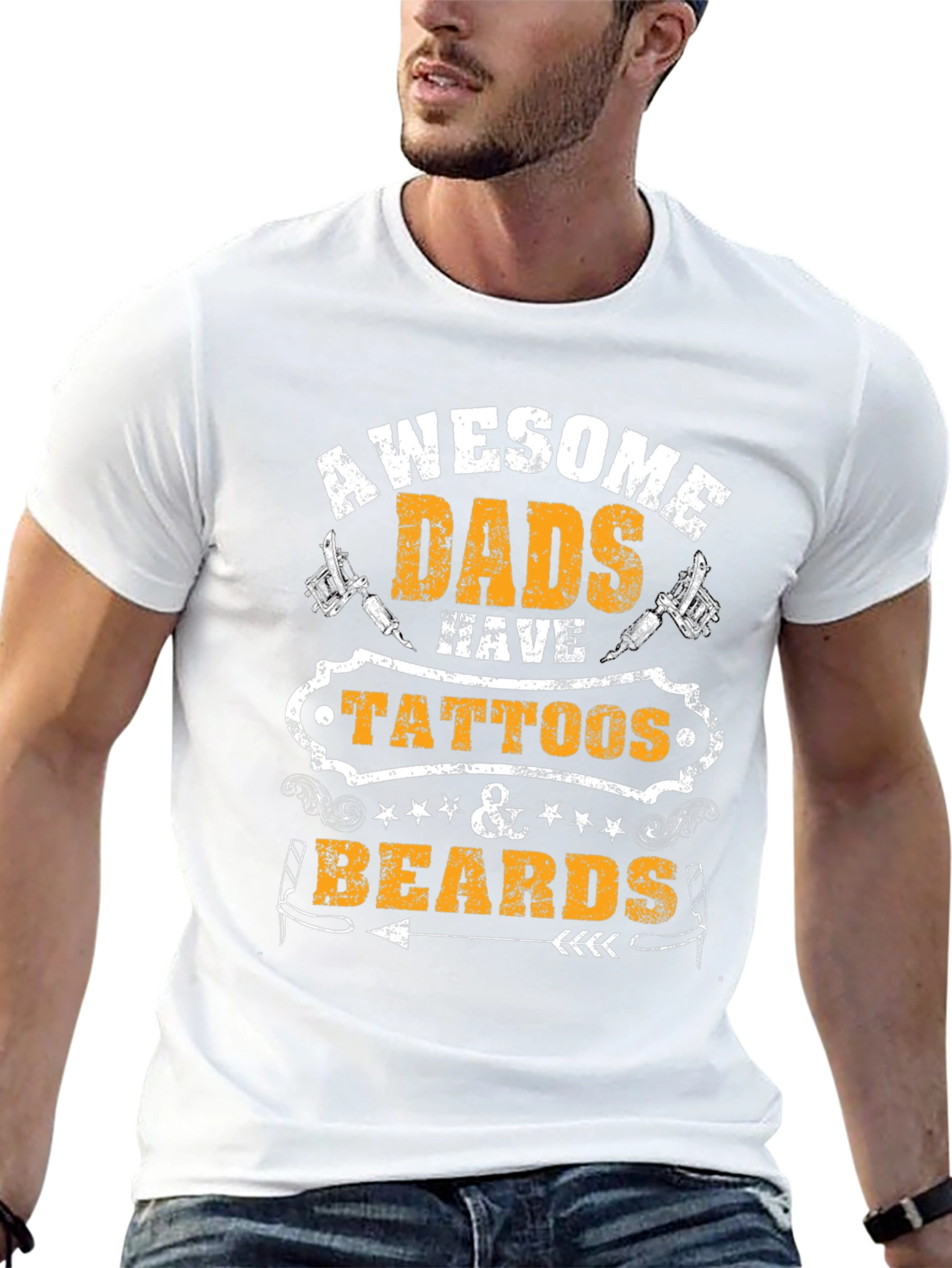 Awesome Dads Tattoos & Beards T-Shirt
