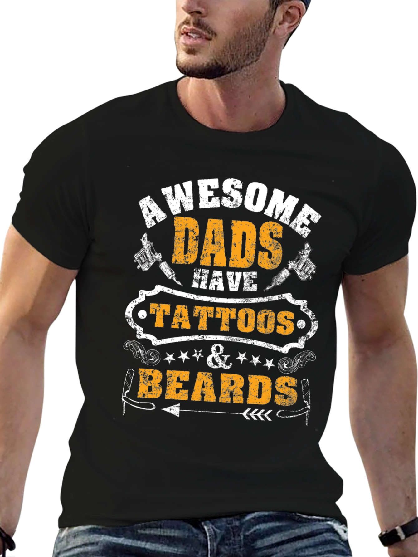 Awesome Dads Tattoos & Beards T-Shirt