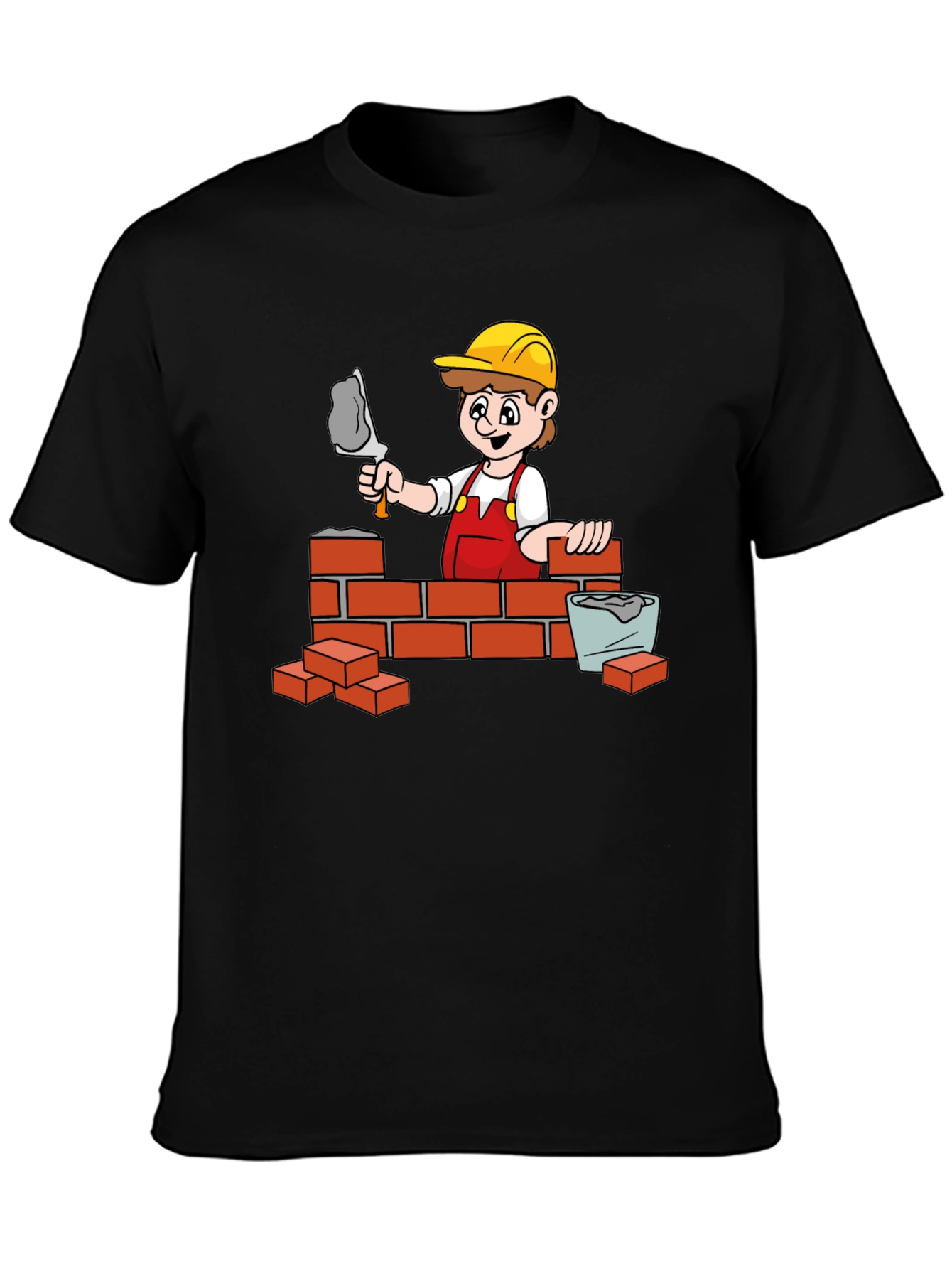 Construction Cartoon Graphic T-Shirt