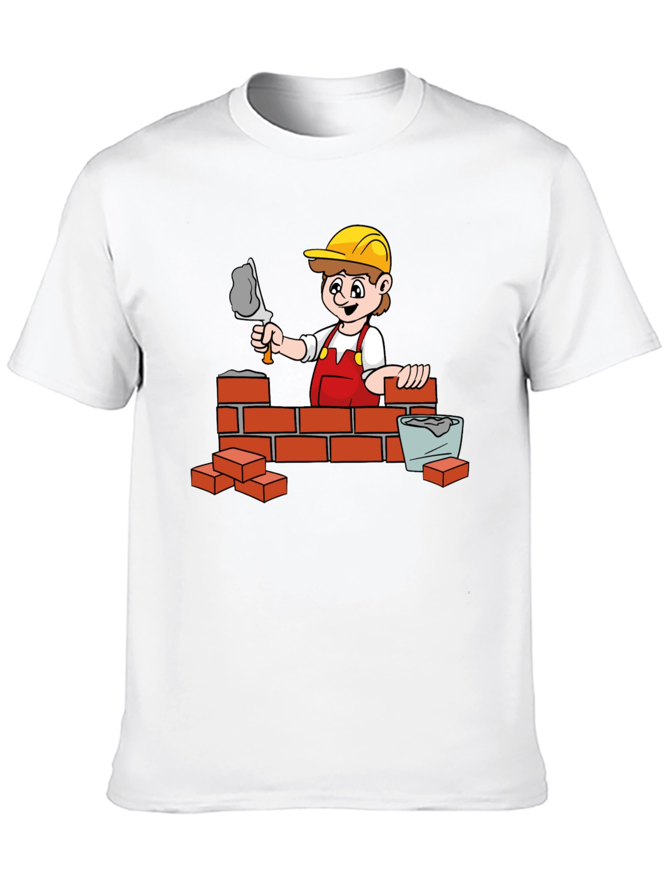Construction Cartoon Graphic T-Shirt