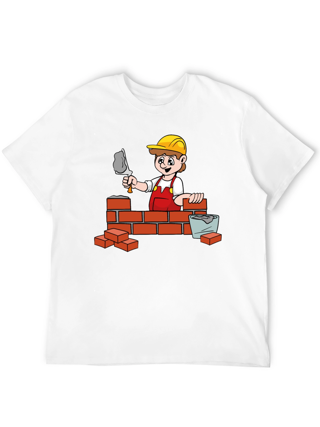 Construction Cartoon Graphic T-Shirt