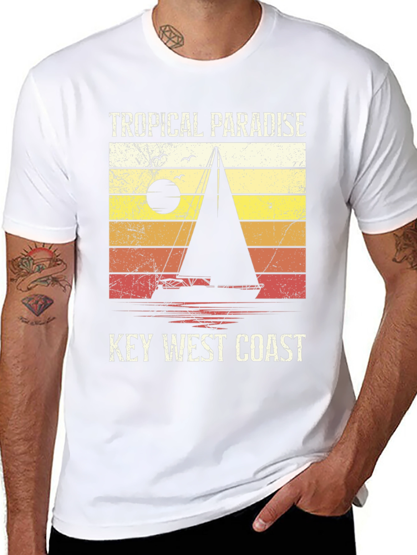 Tropical Paradise Key West Coast T-Shirt