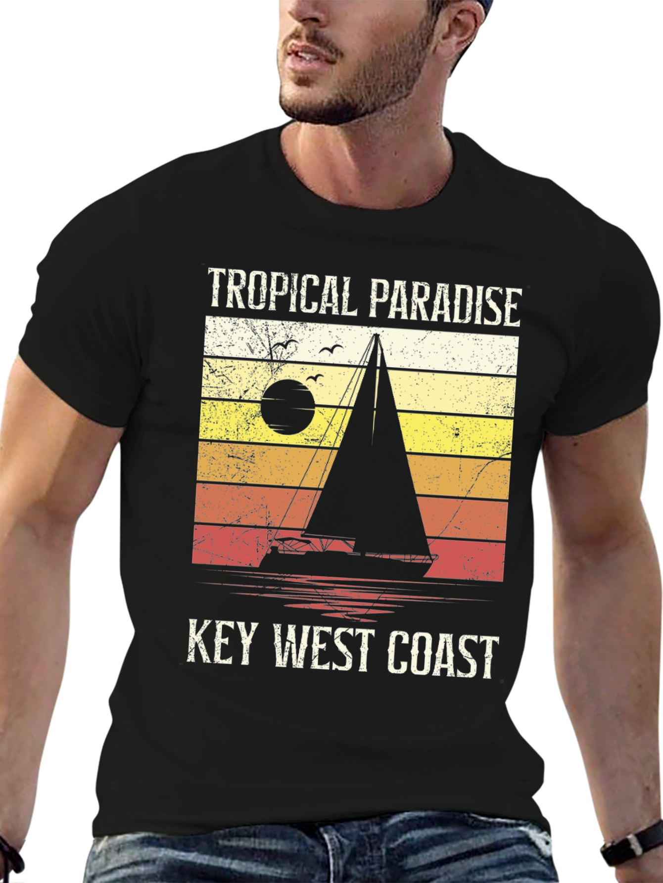 Tropical Paradise Key West Coast T-Shirt