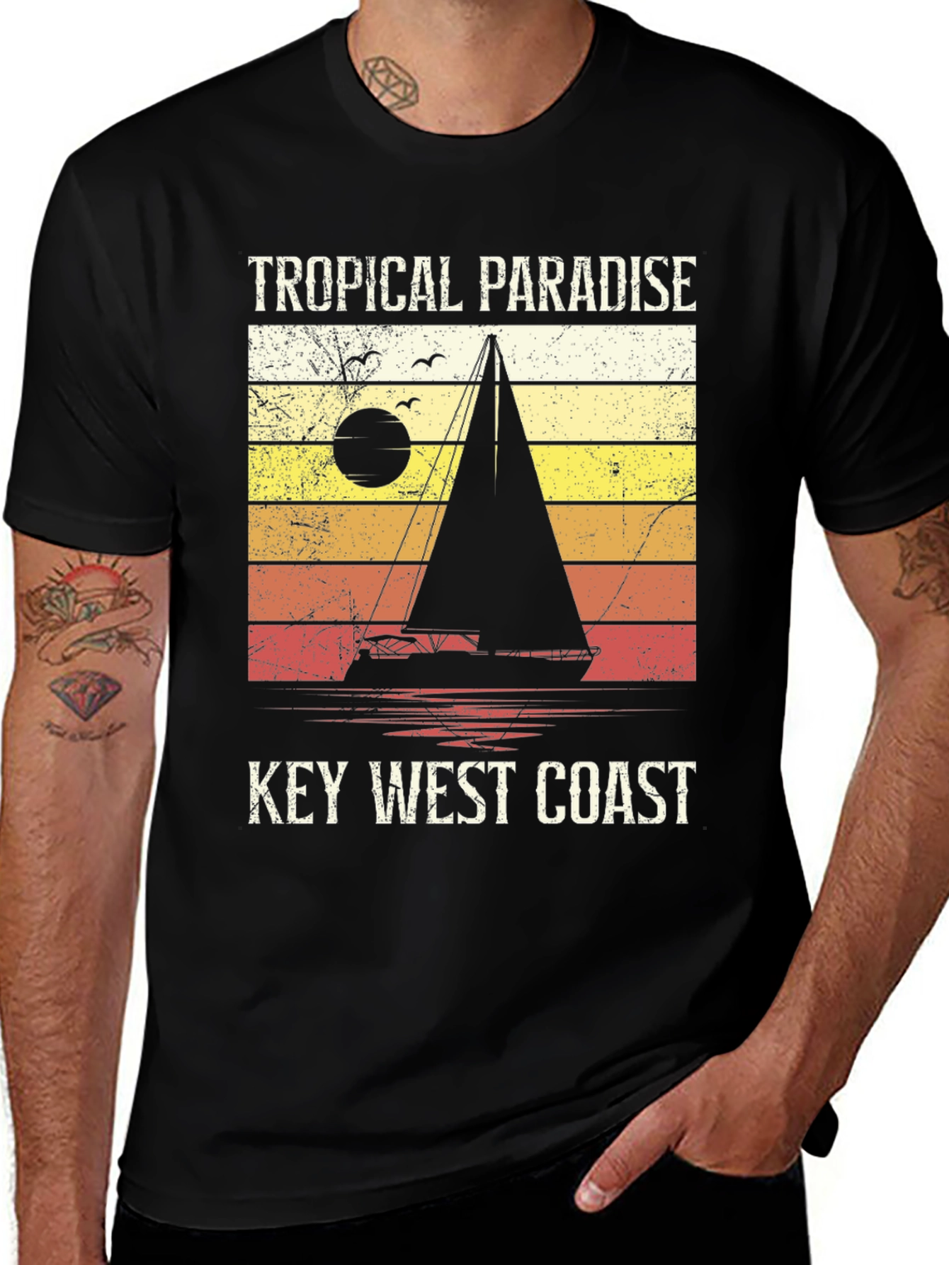 Tropical Paradise Key West Coast T-Shirt