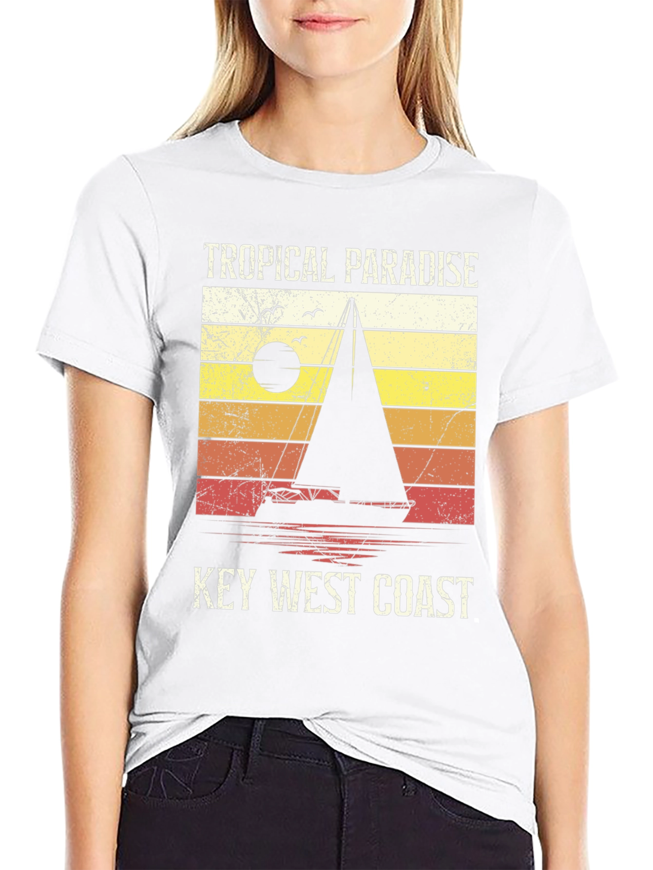 Tropical Paradise Key West Coast T-Shirt