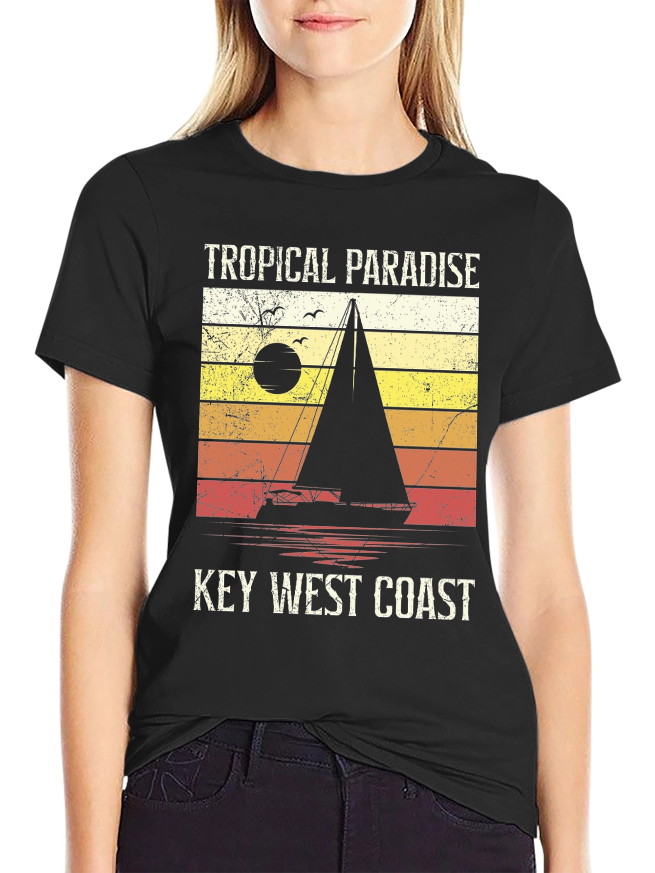 Tropical Paradise Key West Coast T-Shirt