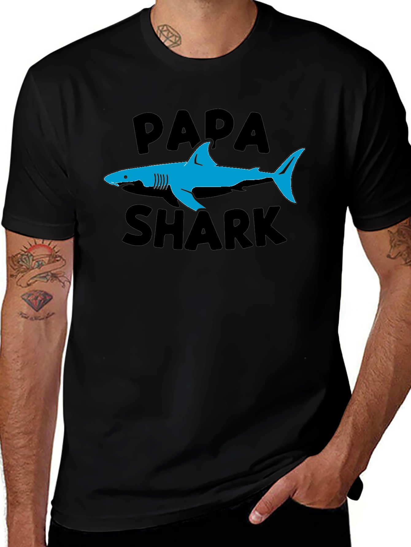 Papa Shark T-Shirt - Family Fun Graphic Tee