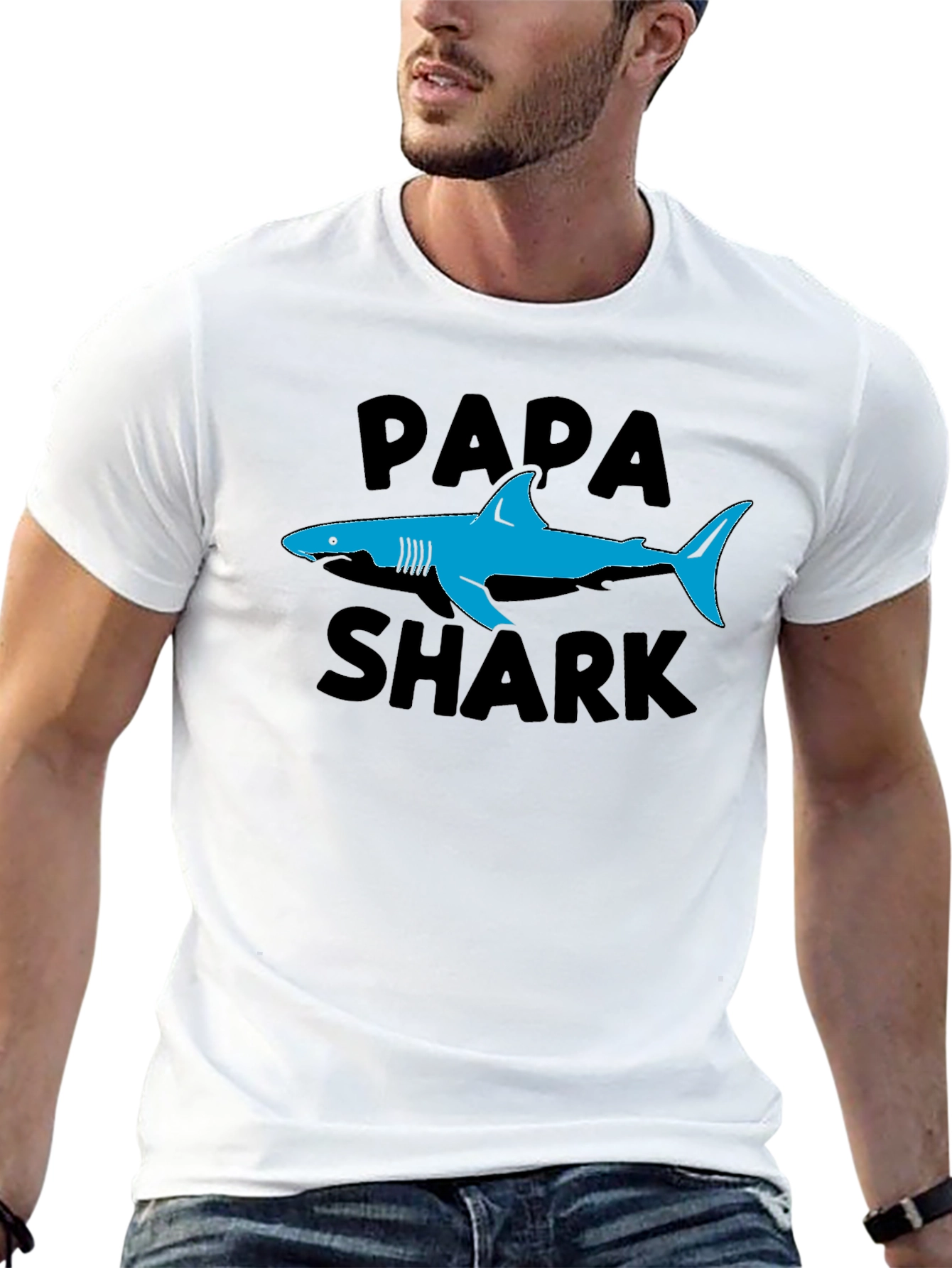 Papa Shark T-Shirt - Family Fun Graphic Tee