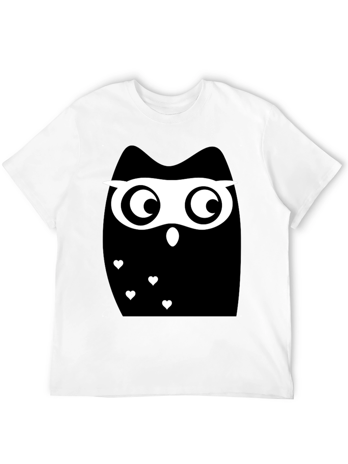 Black Owl Graphic T-Shirt - Cute Animal Tee