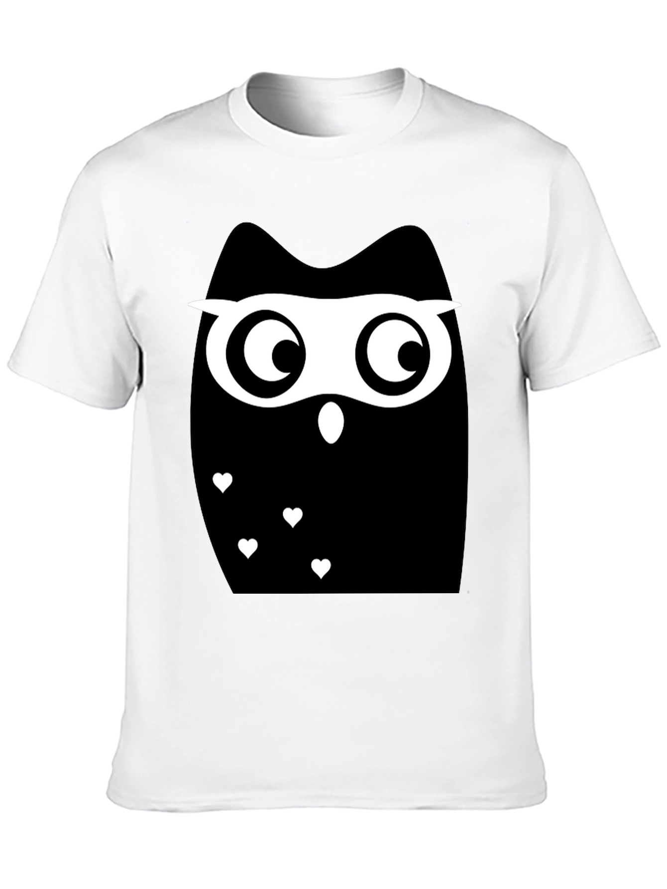 Black Owl Graphic T-Shirt - Cute Animal Tee