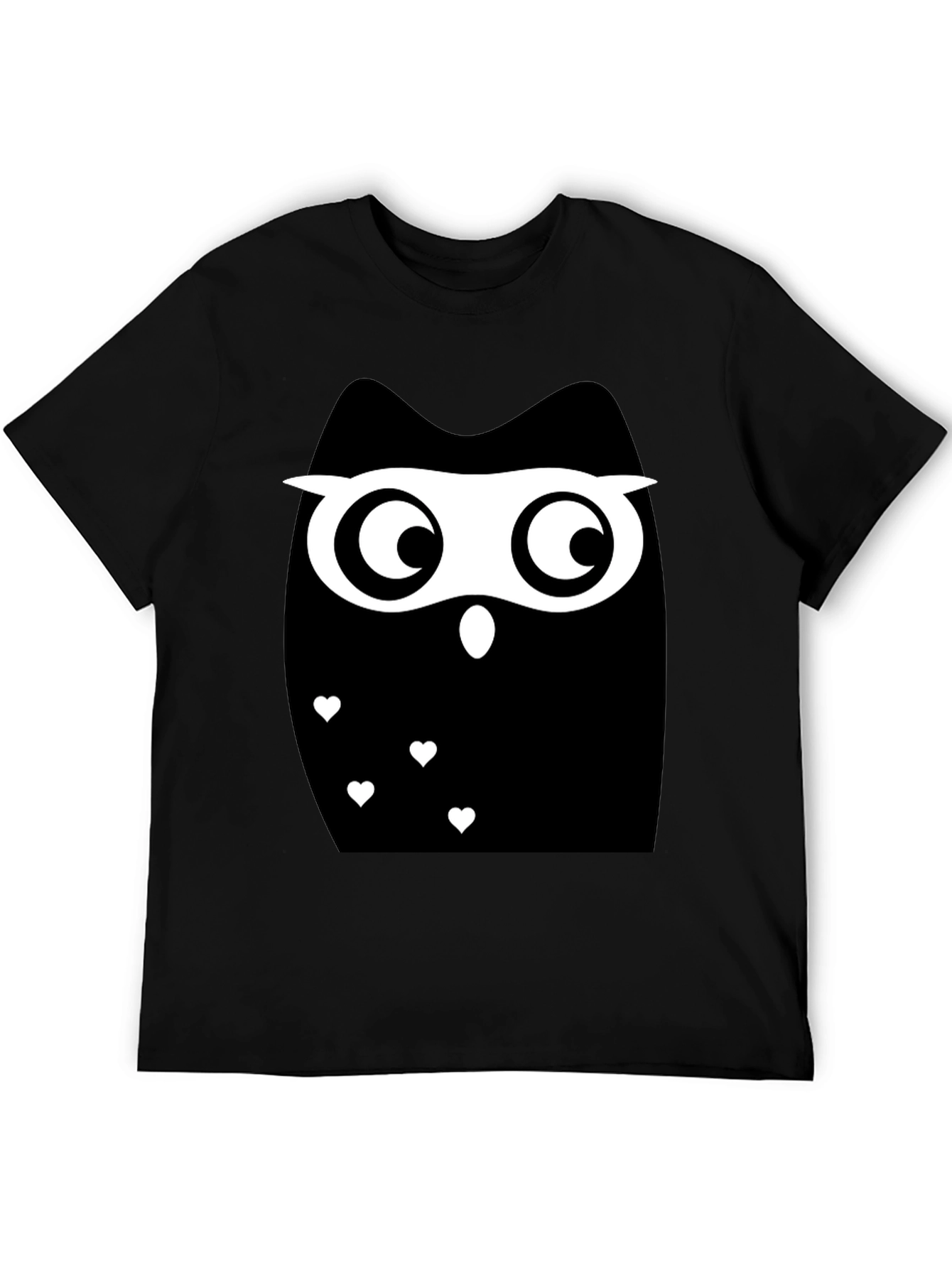 Black Owl Graphic T-Shirt - Cute Animal Tee