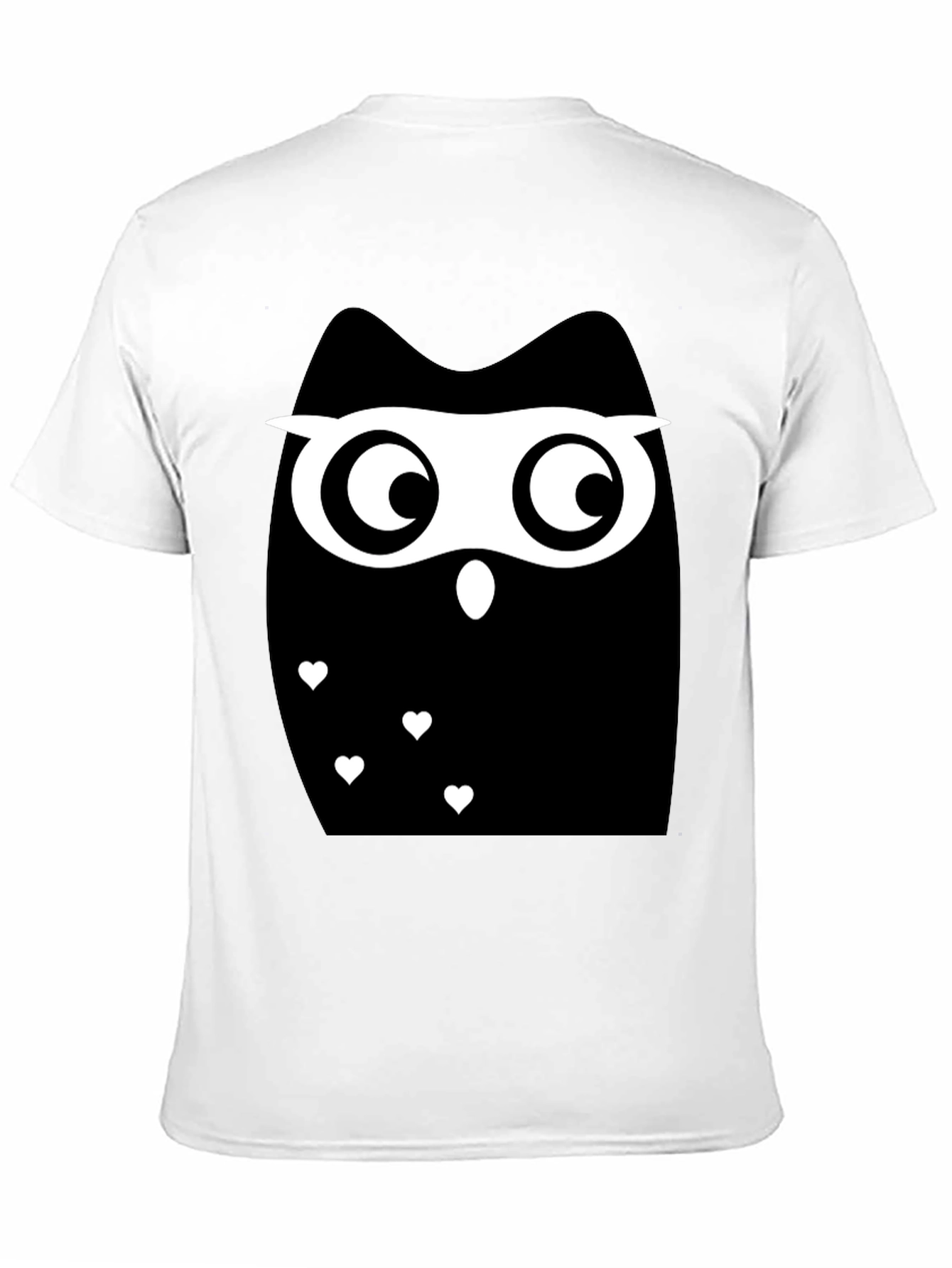 Black Owl Graphic T-Shirt - Cute Animal Tee