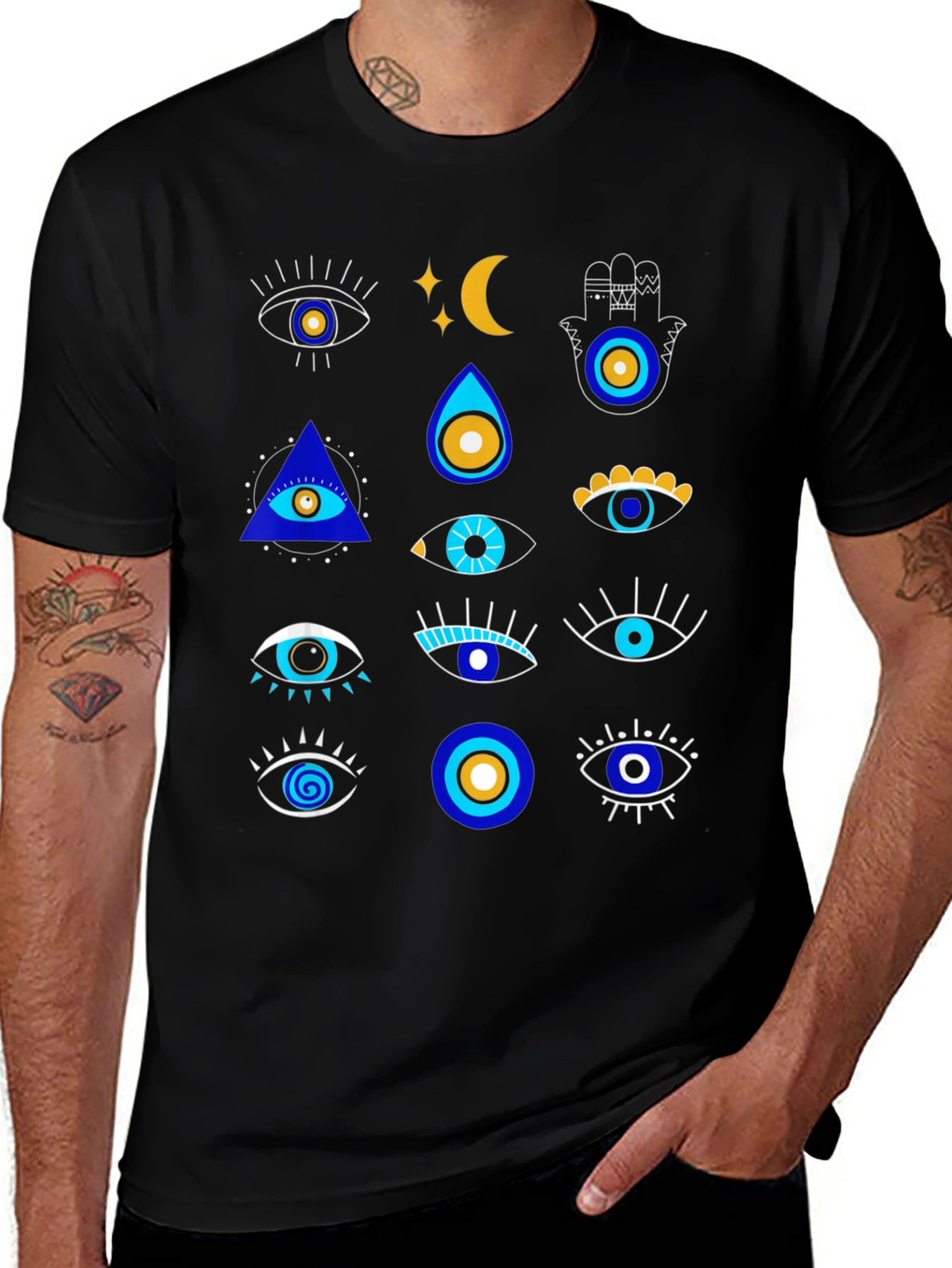 Evil Eye Graphic Tee - Stylish Protection