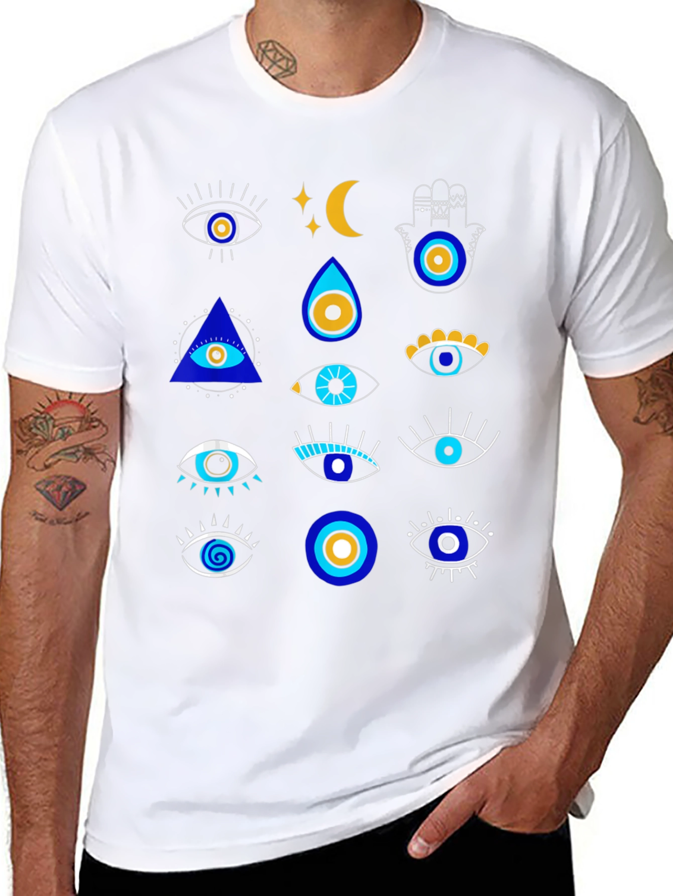 Evil Eye Graphic Tee - Stylish Protection