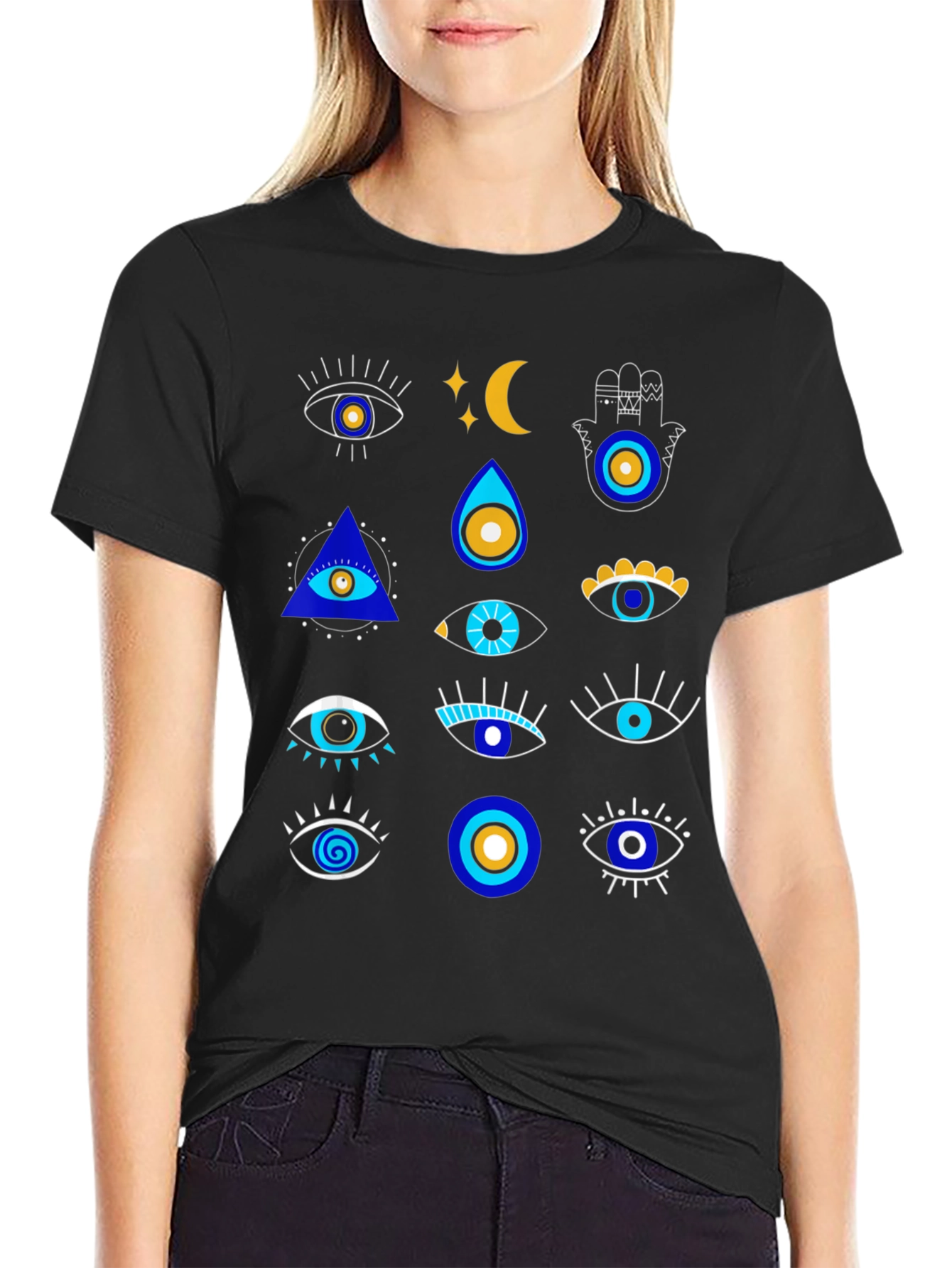 Evil Eye Graphic Tee - Stylish Protection