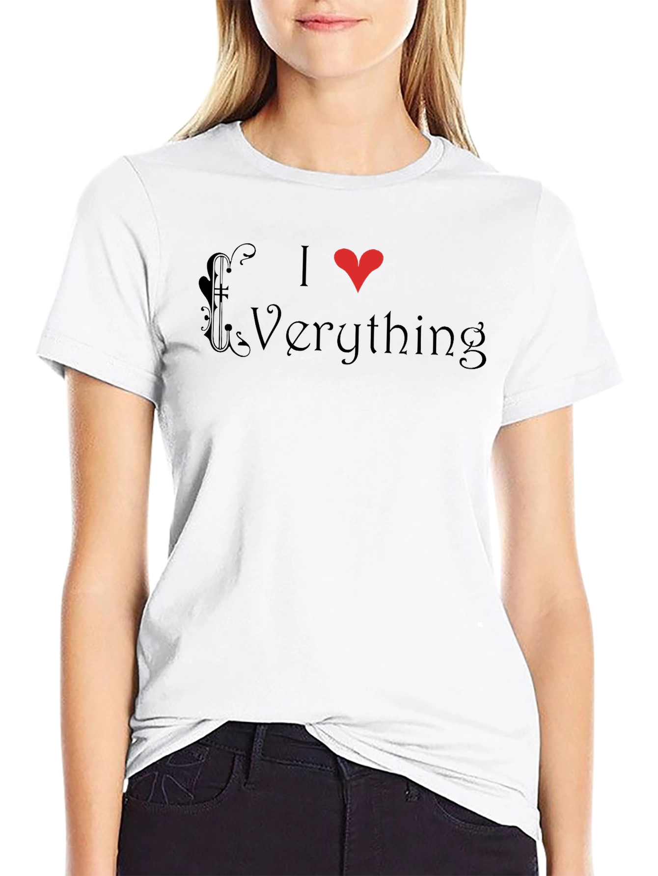 I Heart Everything Graphic Tee - Mens Black T-Shirt