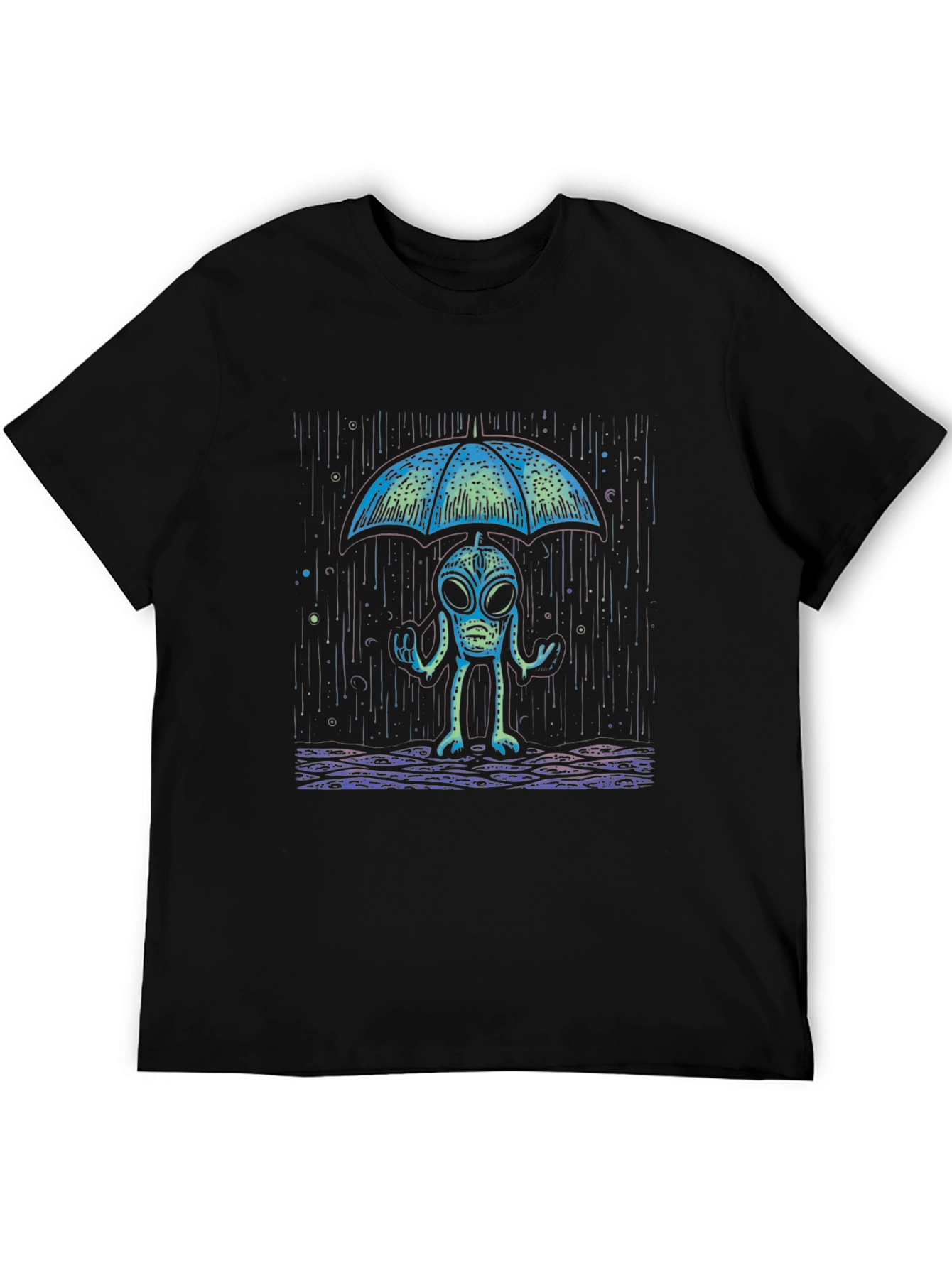 Alien Umbrella T-Shirt - Rain Protection