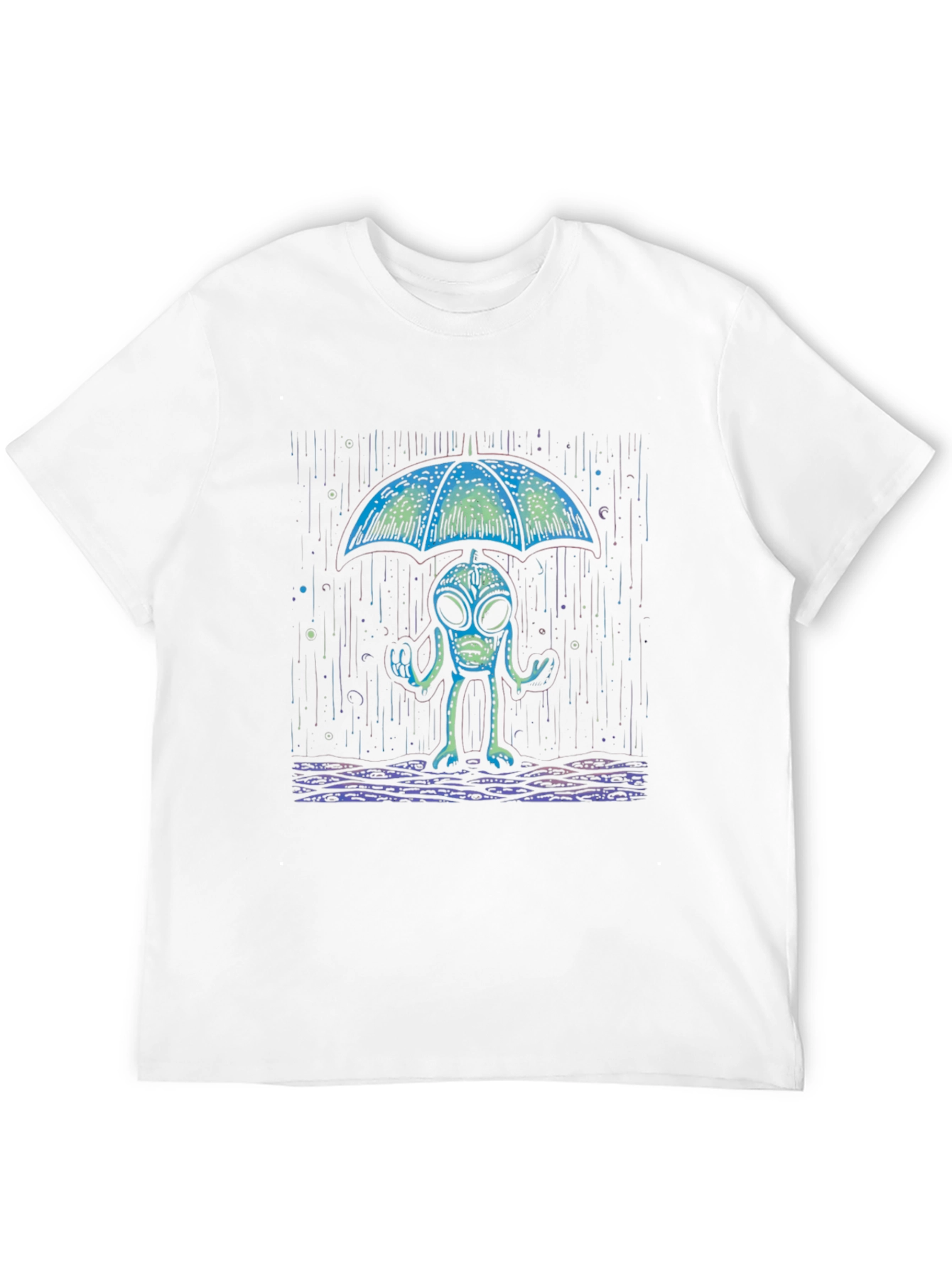 Alien Umbrella T-Shirt - Rain Protection