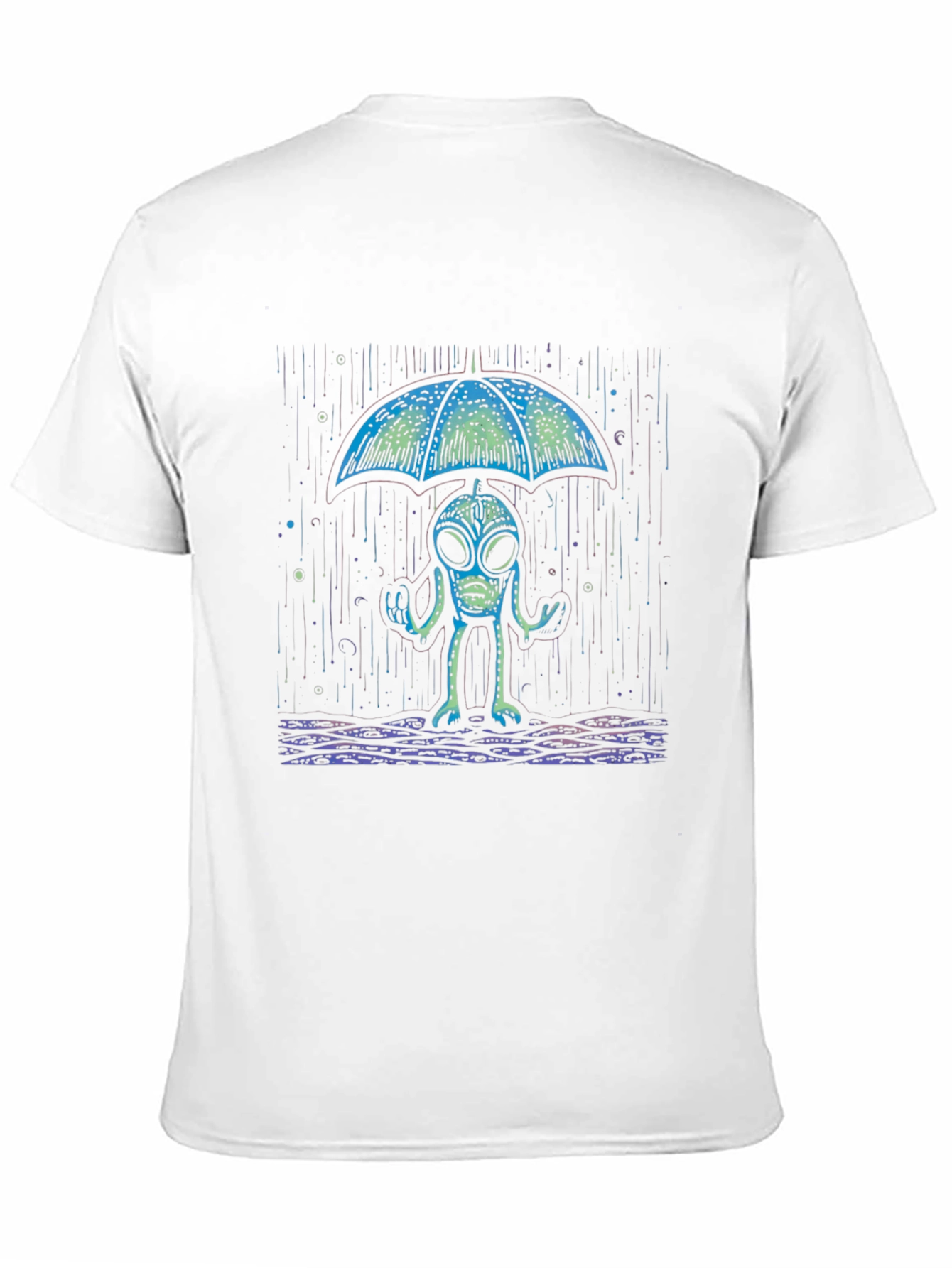Alien Umbrella T-Shirt - Rain Protection