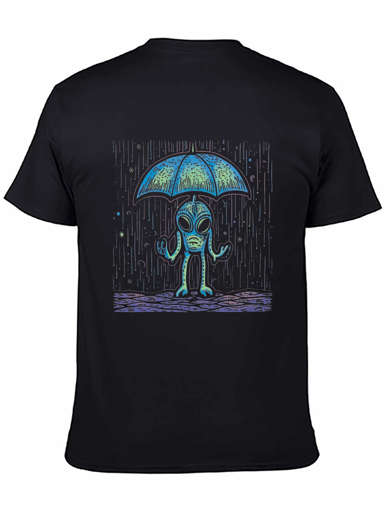 Alien Umbrella T-Shirt - Rain Protection
