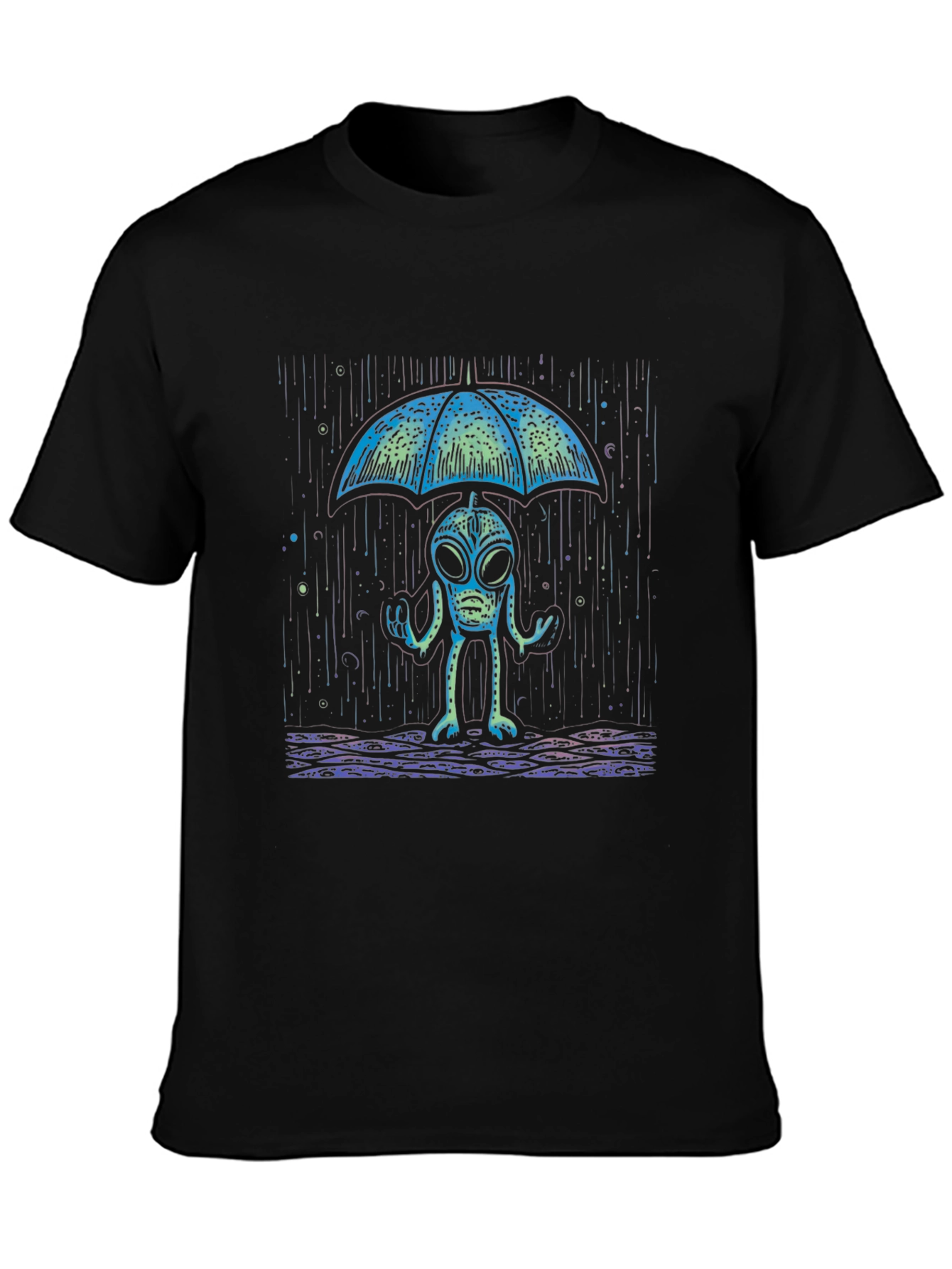 Alien Umbrella T-Shirt - Rain Protection