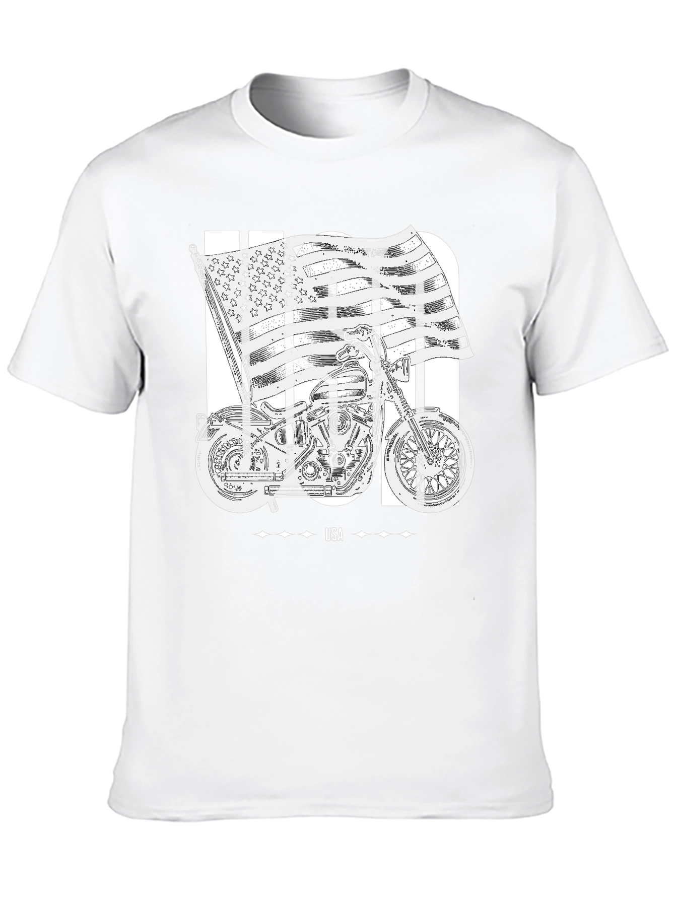 USA Motorcycle Graphic T-Shirt