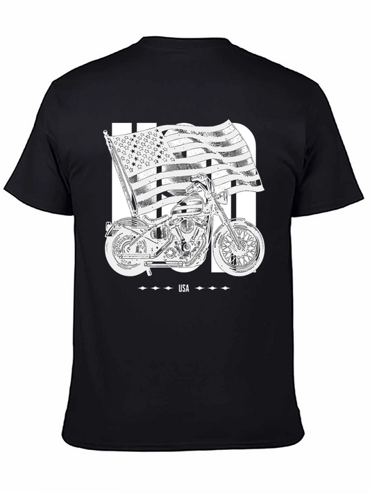 USA Motorcycle Graphic T-Shirt