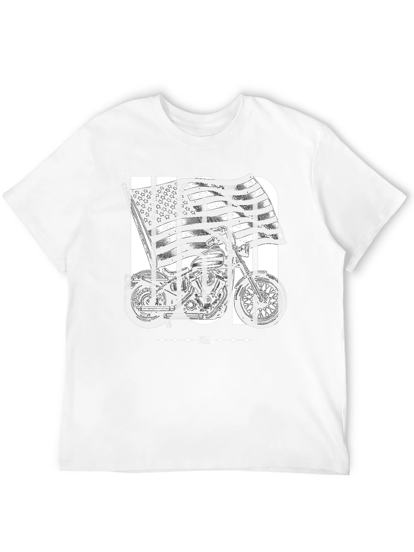 USA Motorcycle Graphic T-Shirt