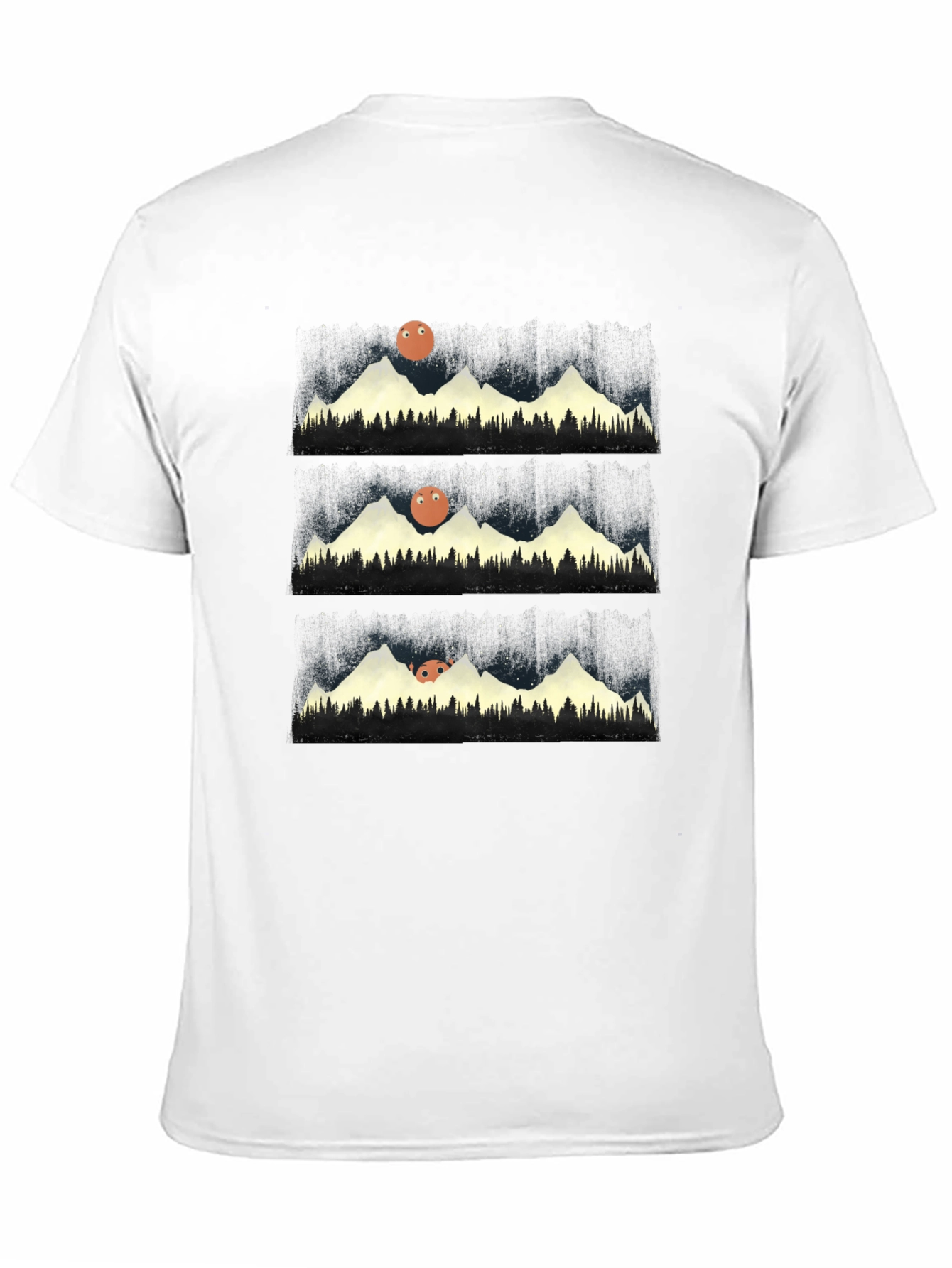 Mountain Moon Rise T-Shirt - Black Graphic Tee