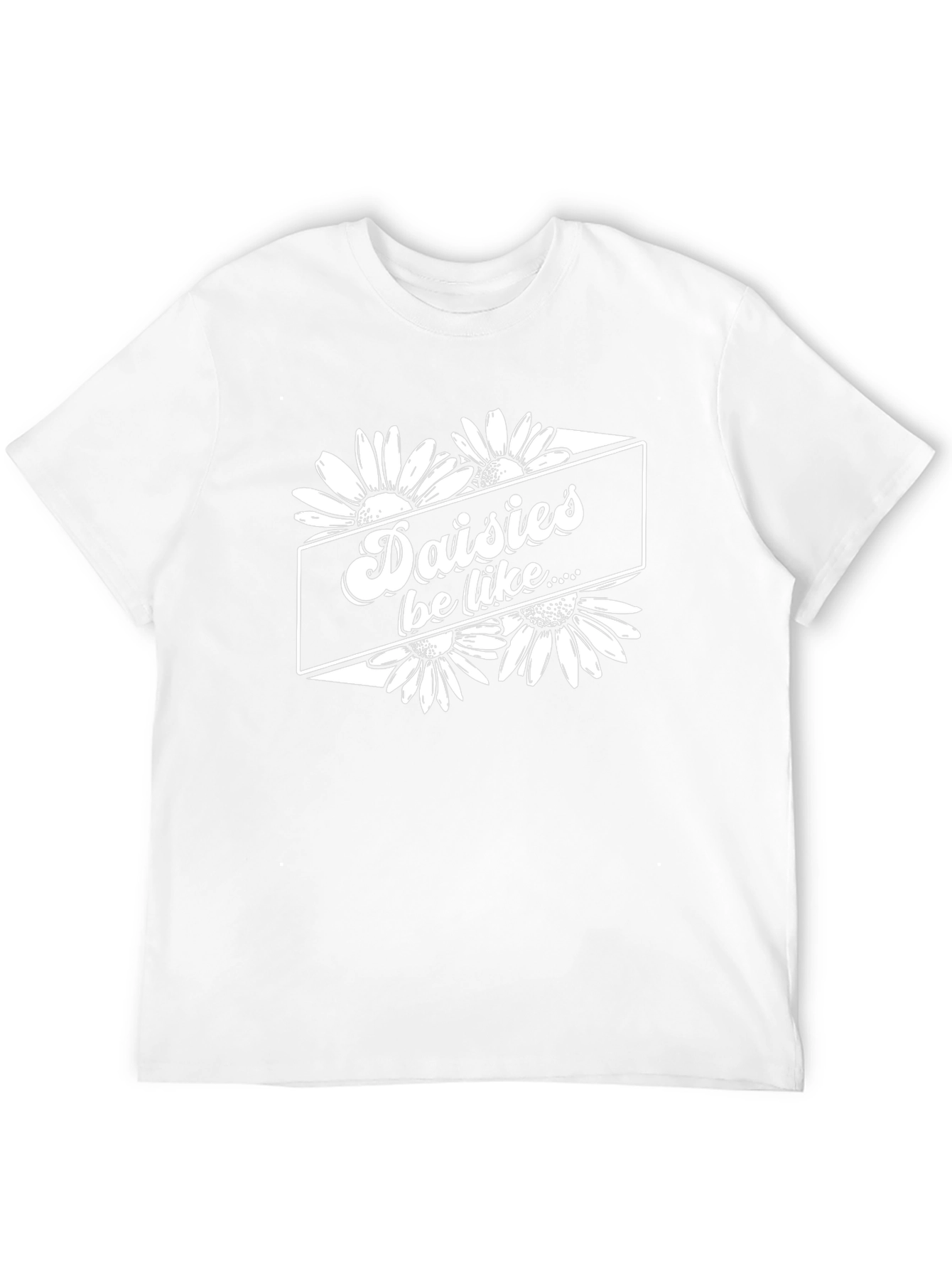 Daisies Be Like Black Graphic T-Shirt