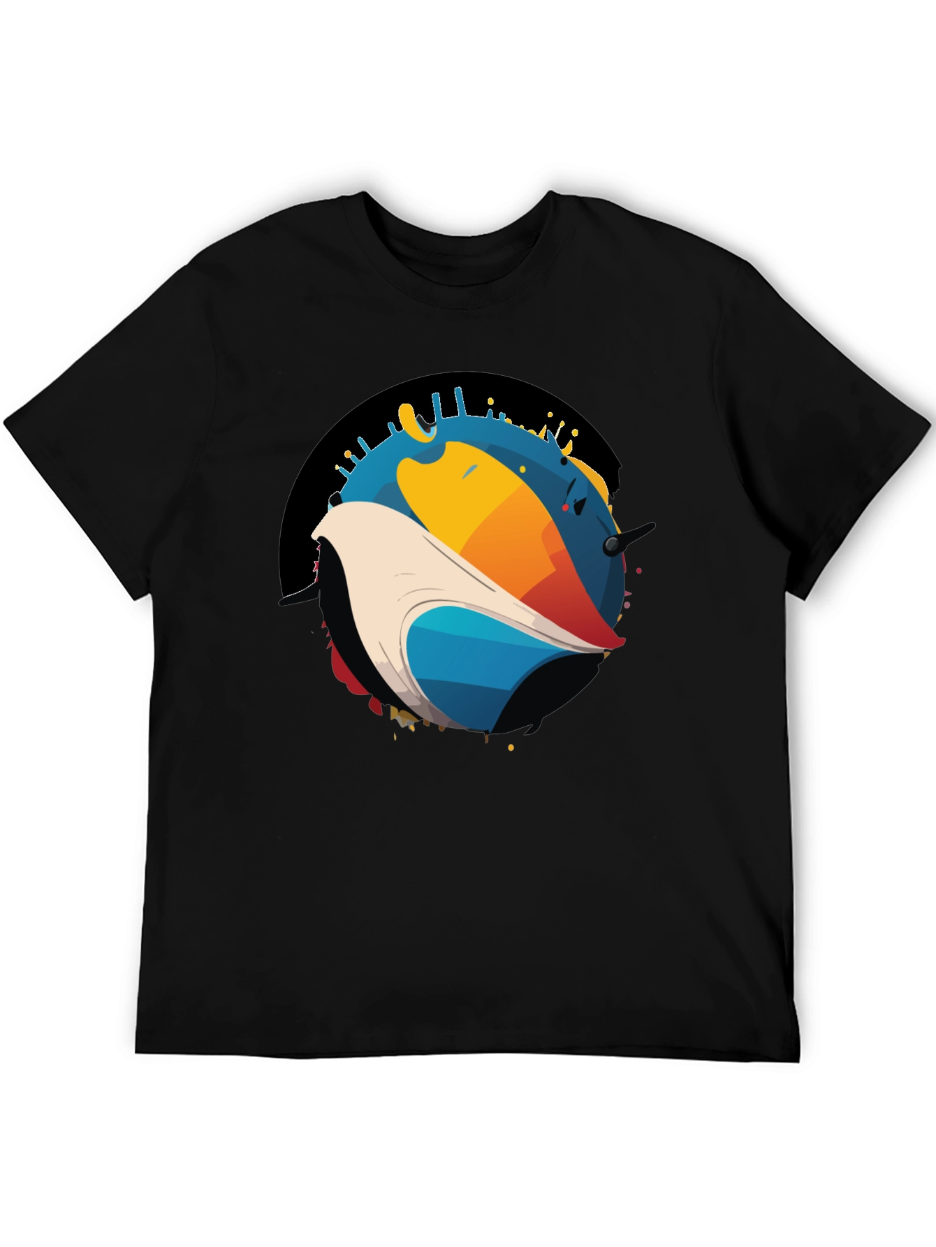 Abstract Bird Graphic T-Shirt - Modern Art Tee