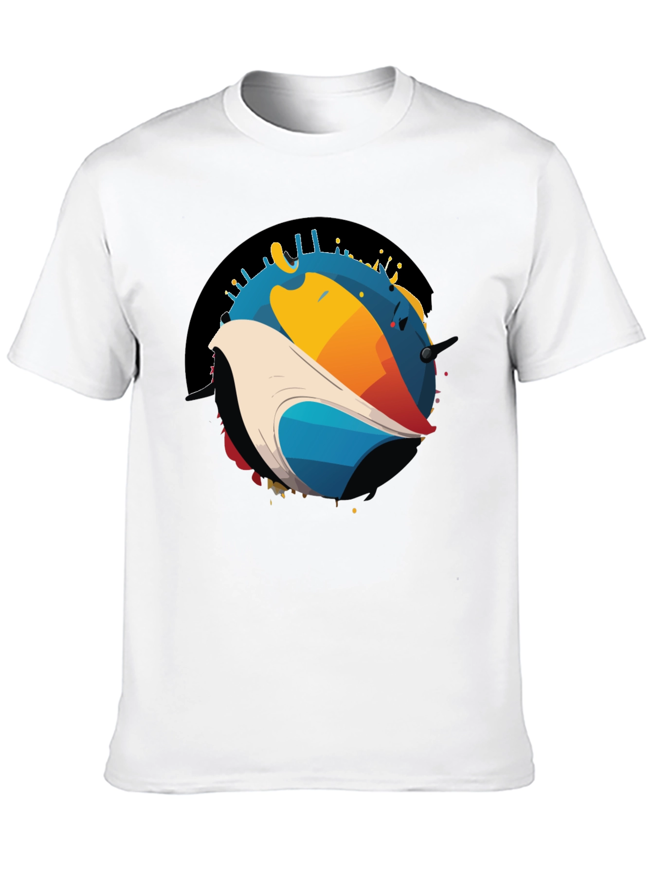 Abstract Bird Graphic T-Shirt - Modern Art Tee