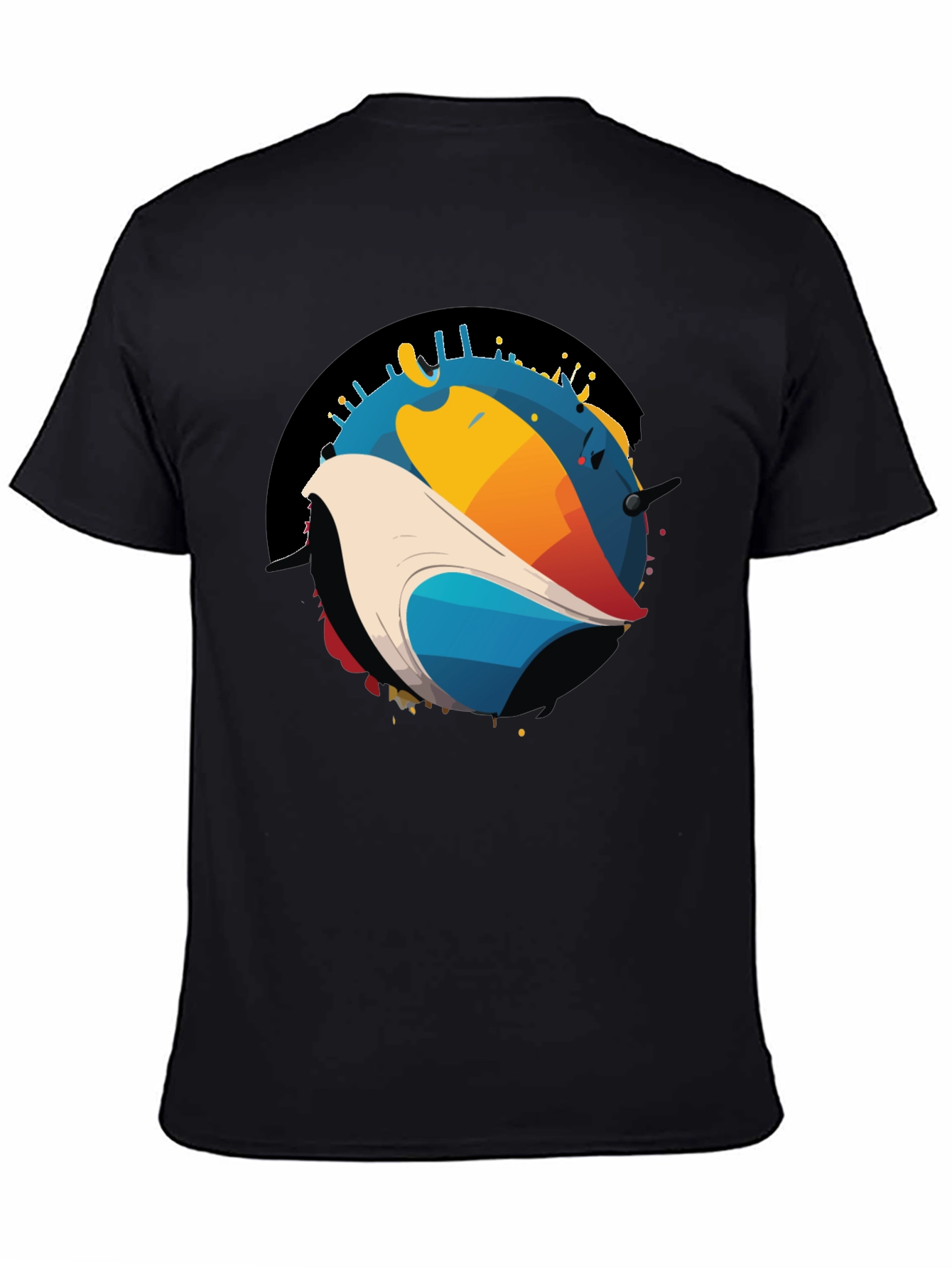 Abstract Bird Graphic T-Shirt - Modern Art Tee