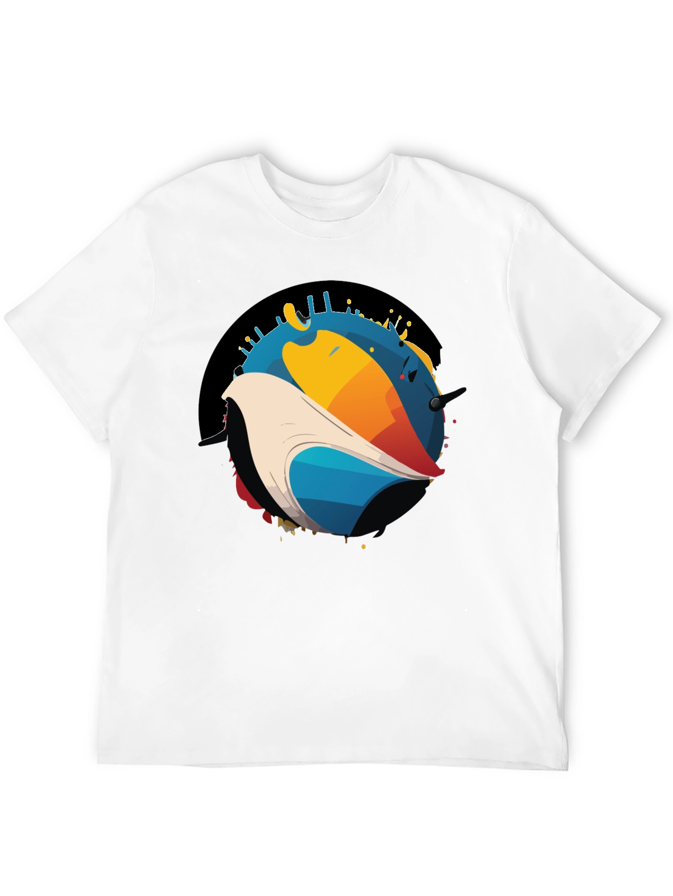 Abstract Bird Graphic T-Shirt - Modern Art Tee