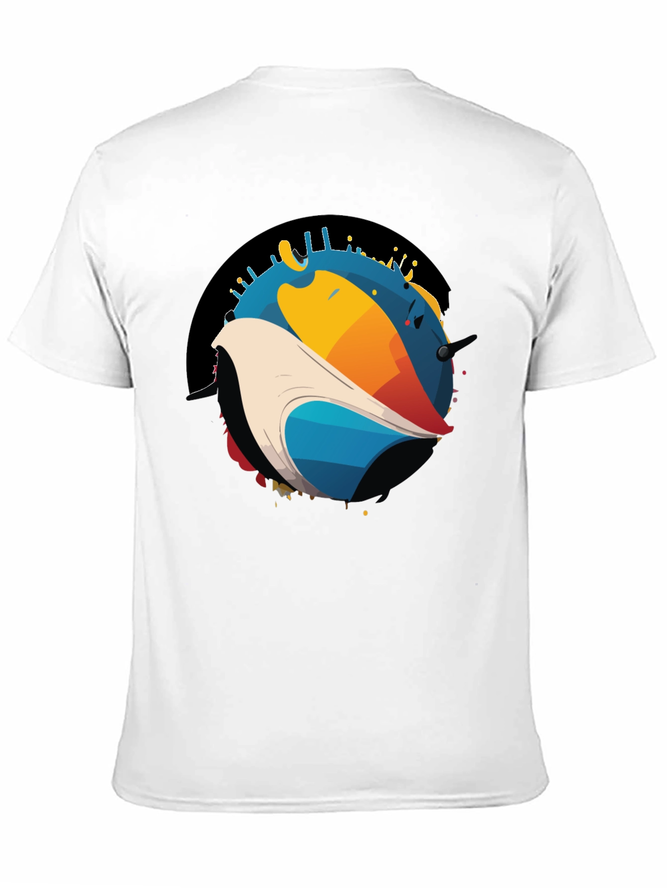 Abstract Bird Graphic T-Shirt - Modern Art Tee