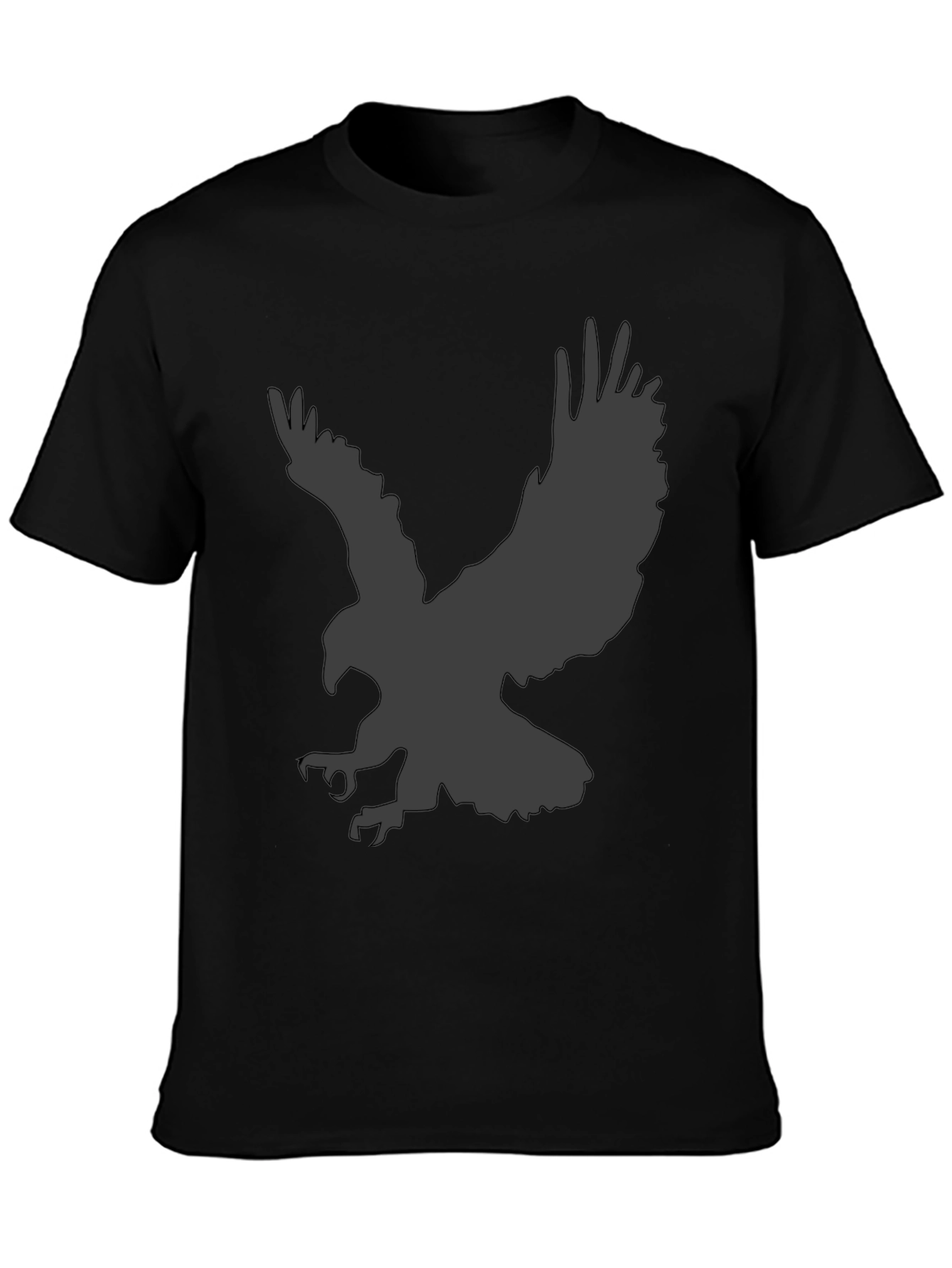 Mens Black Eagle Graphic T-Shirt