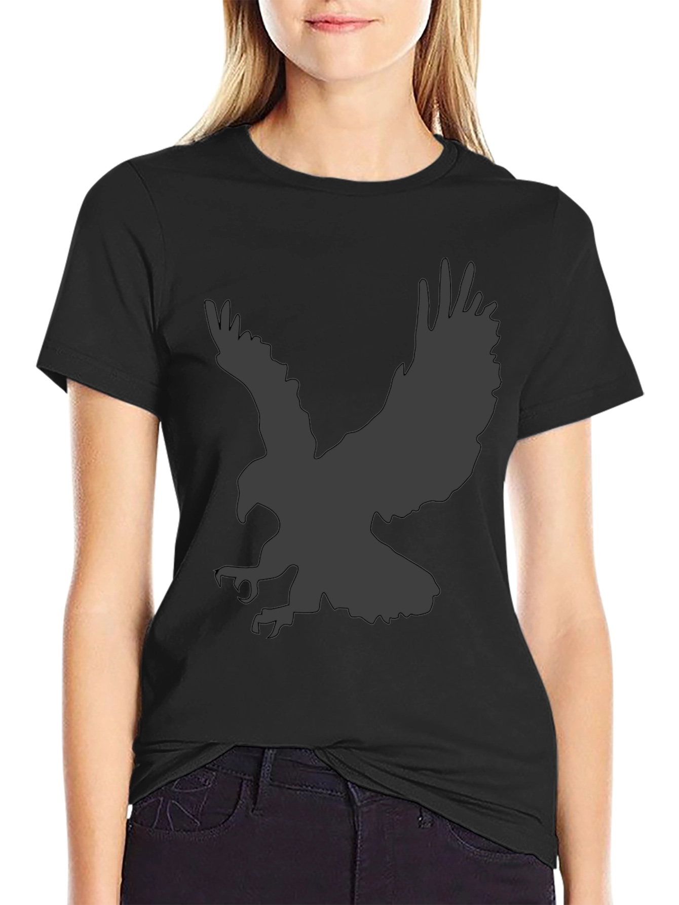 Mens Black Eagle Graphic T-Shirt