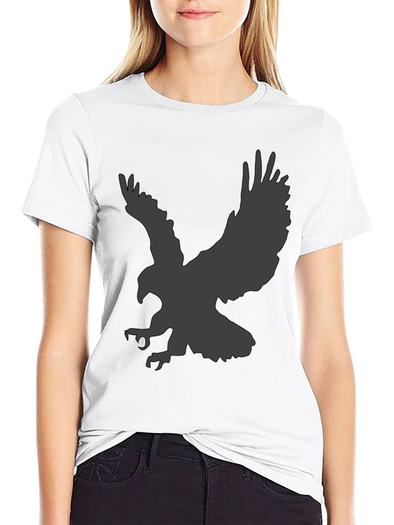 Mens Black Eagle Graphic T-Shirt