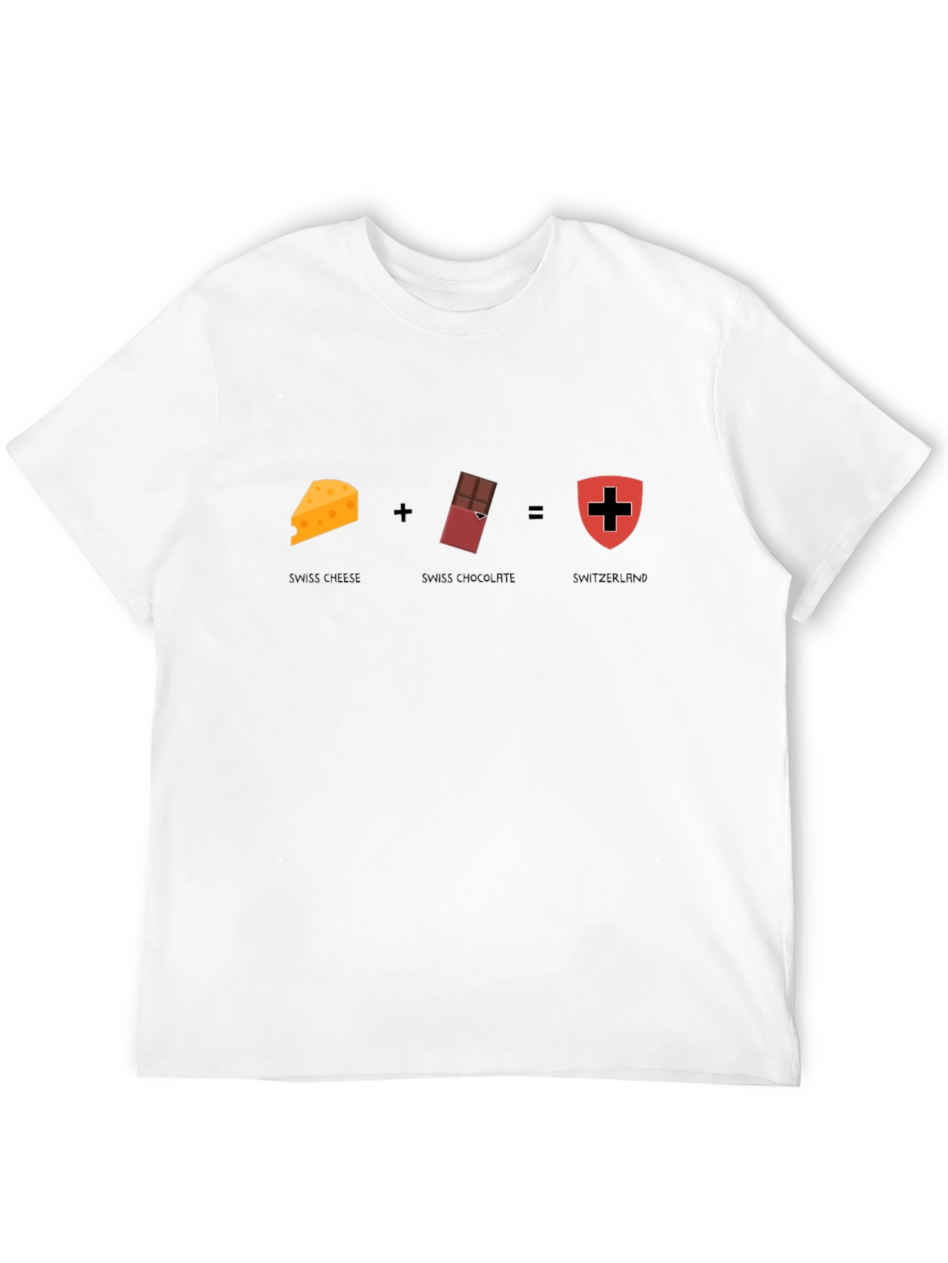 Swiss Cheese + Chocolate = Switzerland Graphic T-Shirt