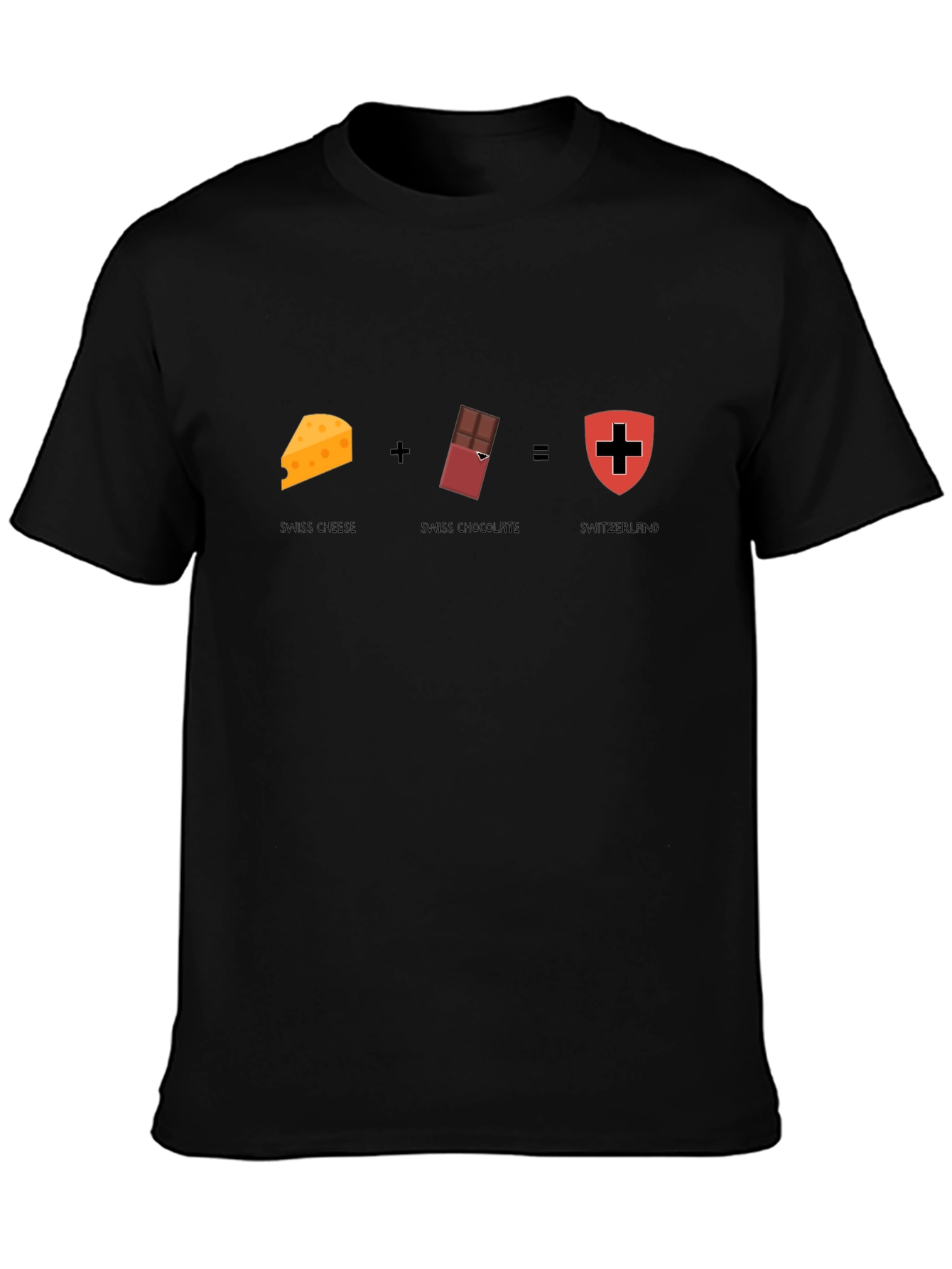 Swiss Cheese + Chocolate = Switzerland Graphic T-Shirt