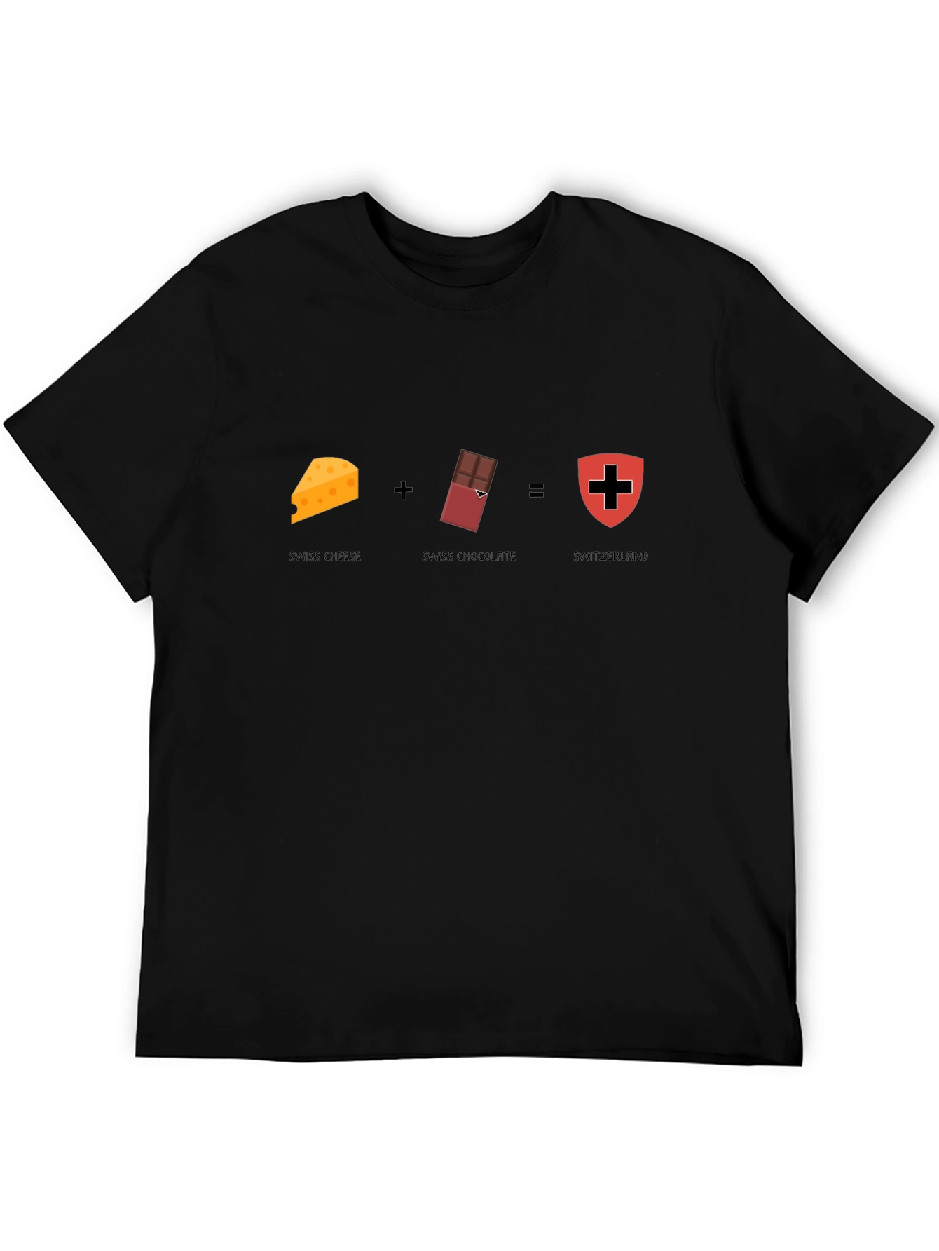Swiss Cheese + Chocolate = Switzerland Graphic T-Shirt