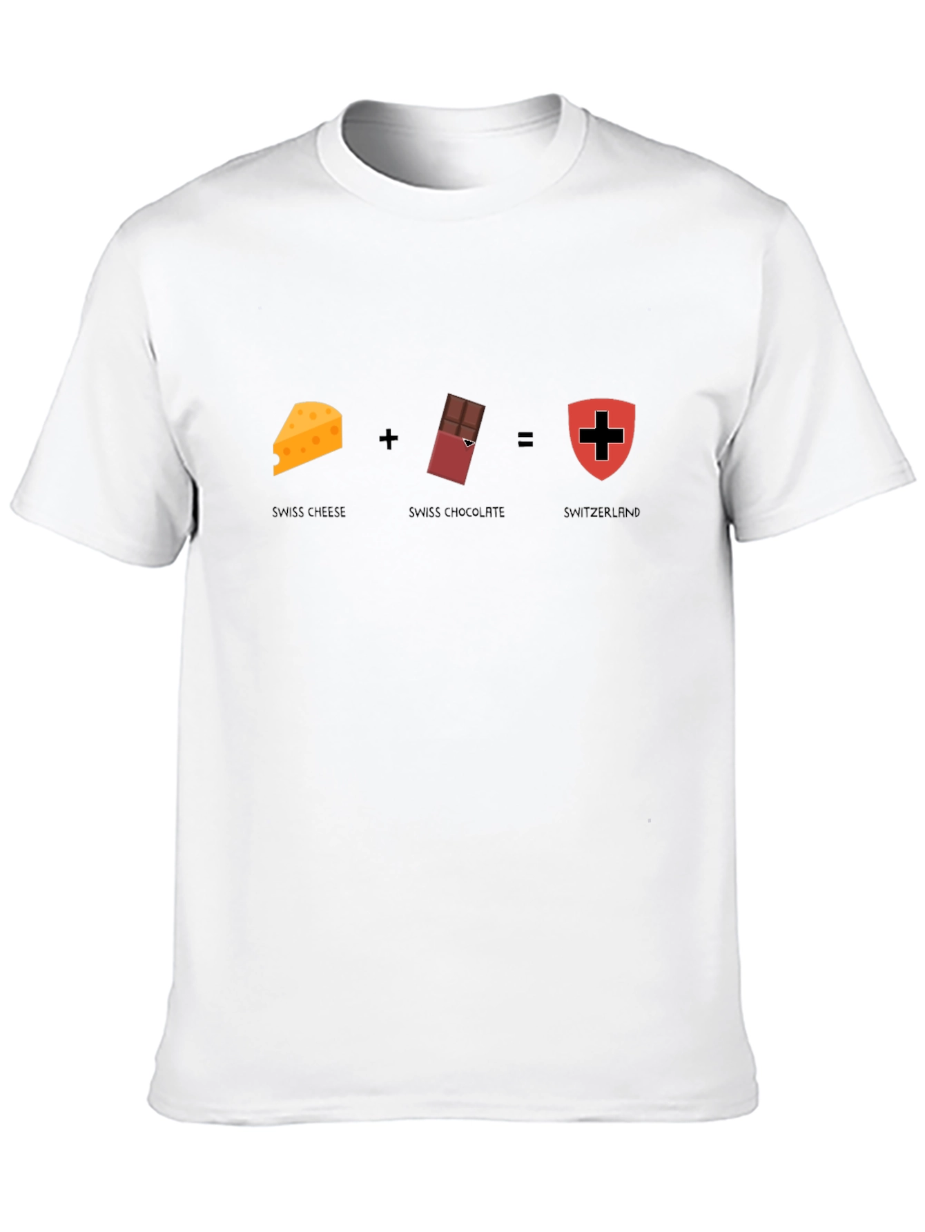 Swiss Cheese + Chocolate = Switzerland Graphic T-Shirt
