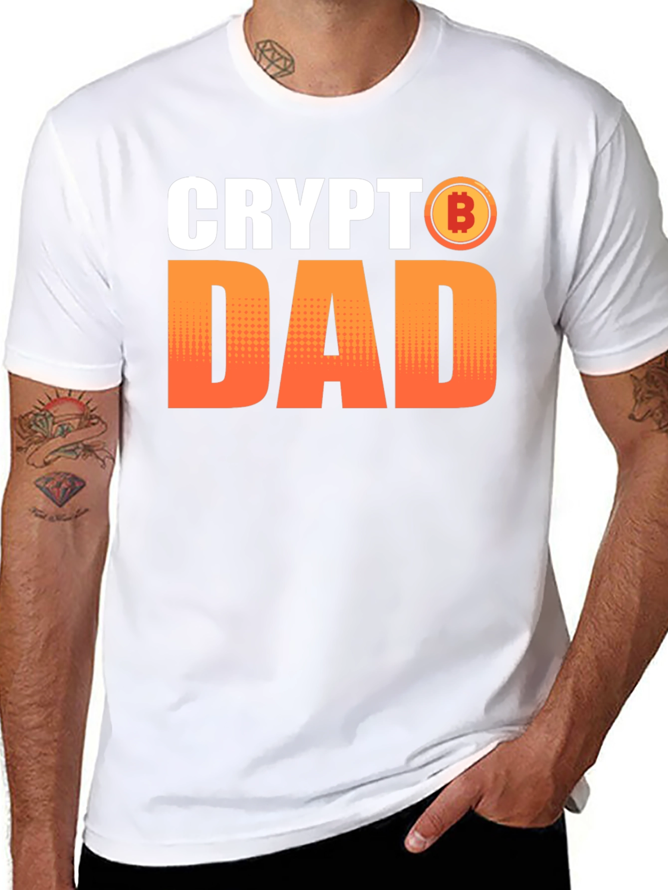 Crypto Dad T-Shirt Bitcoin Lover Gift Tee