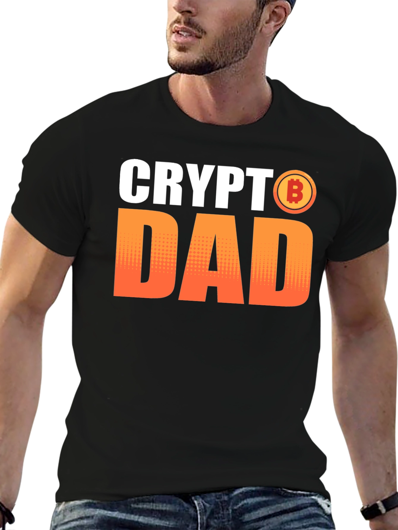 Crypto Dad T-Shirt Bitcoin Lover Gift Tee