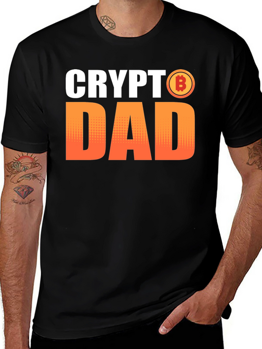 Crypto Dad T-Shirt Bitcoin Lover Gift Tee