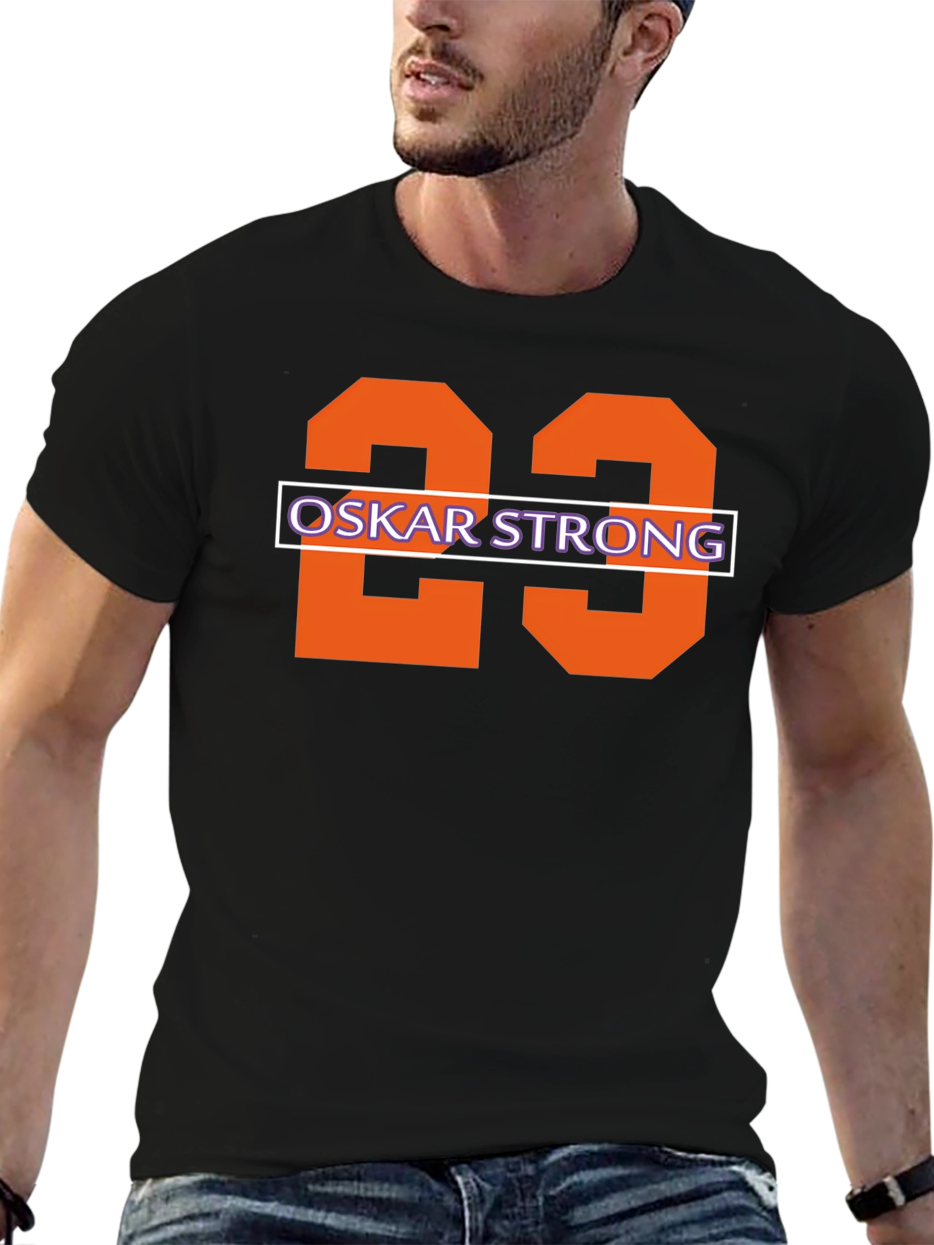 Oskar Strong Number 23 Black T-Shirt